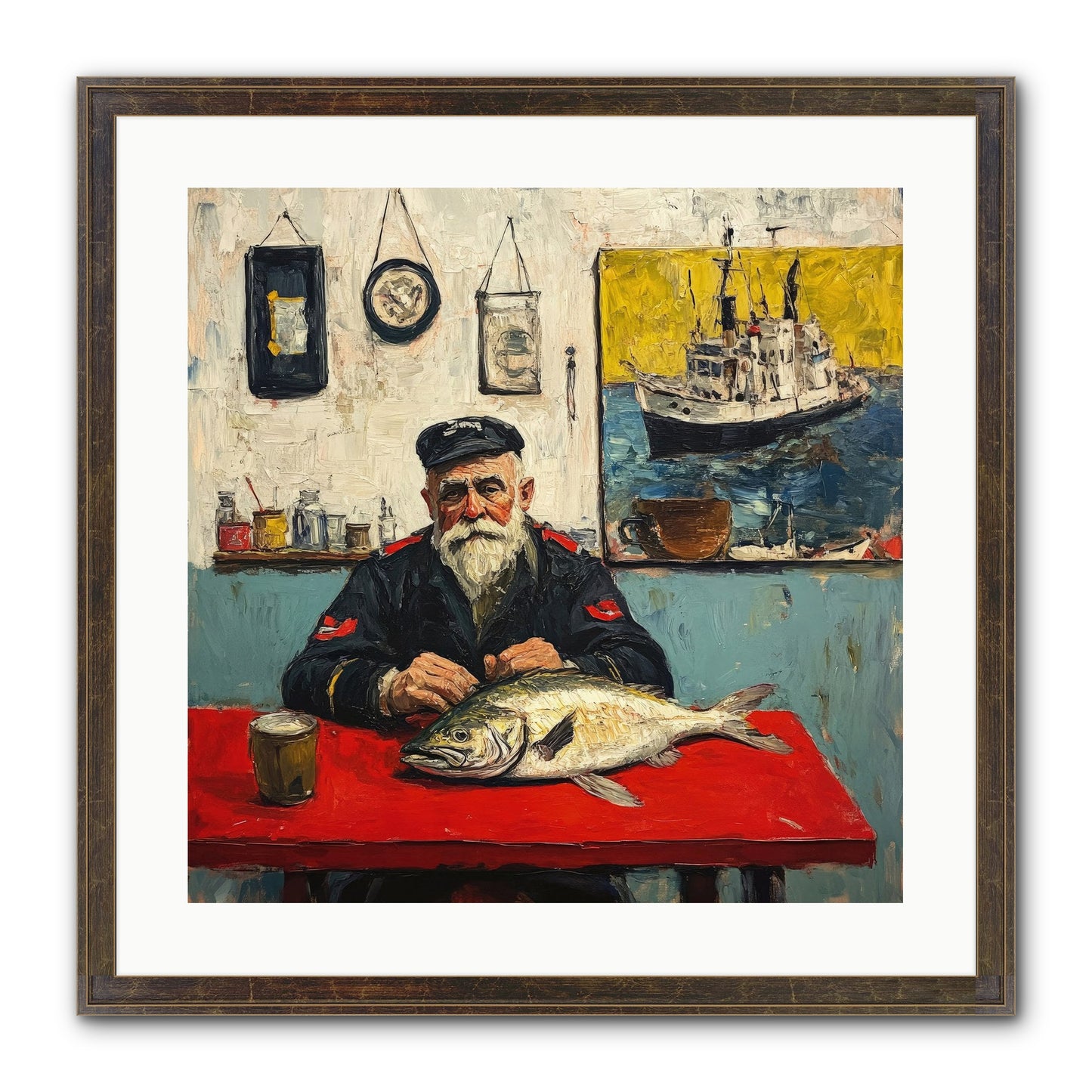 Atlantic Dawn Framed Print - Slimwoods Black/Gold 20x20