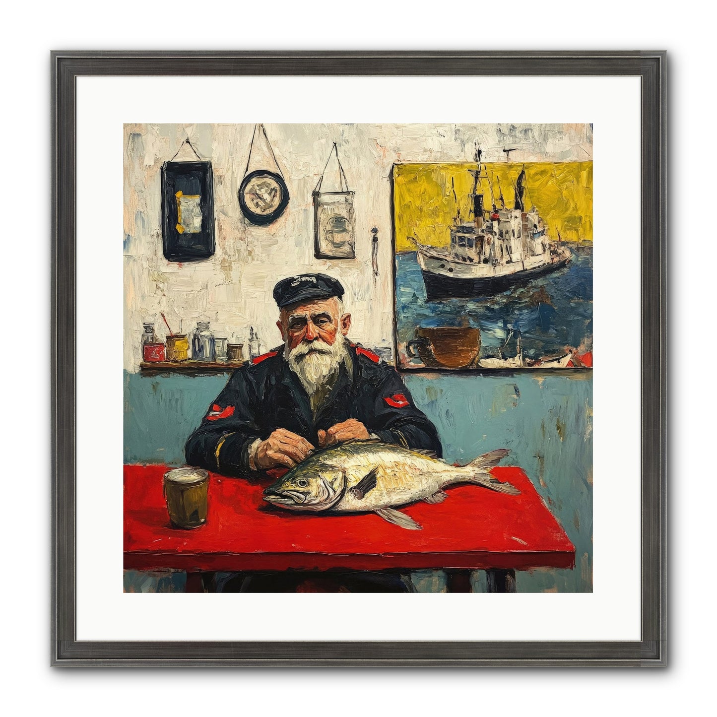 Atlantic Dawn Framed Print - Slimwoods Black/Silver 20x20