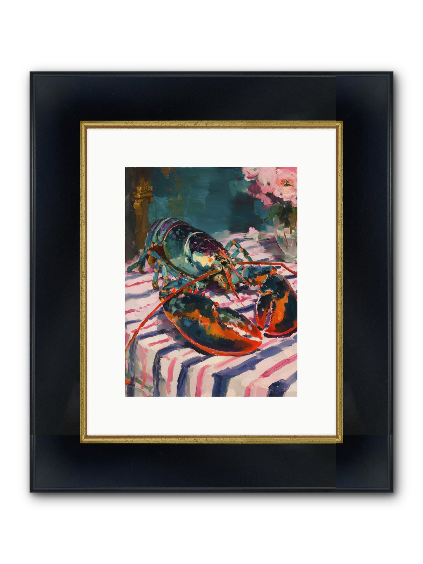 Atlantis Memory Framed Print - Wide Black w/Gold 9x12