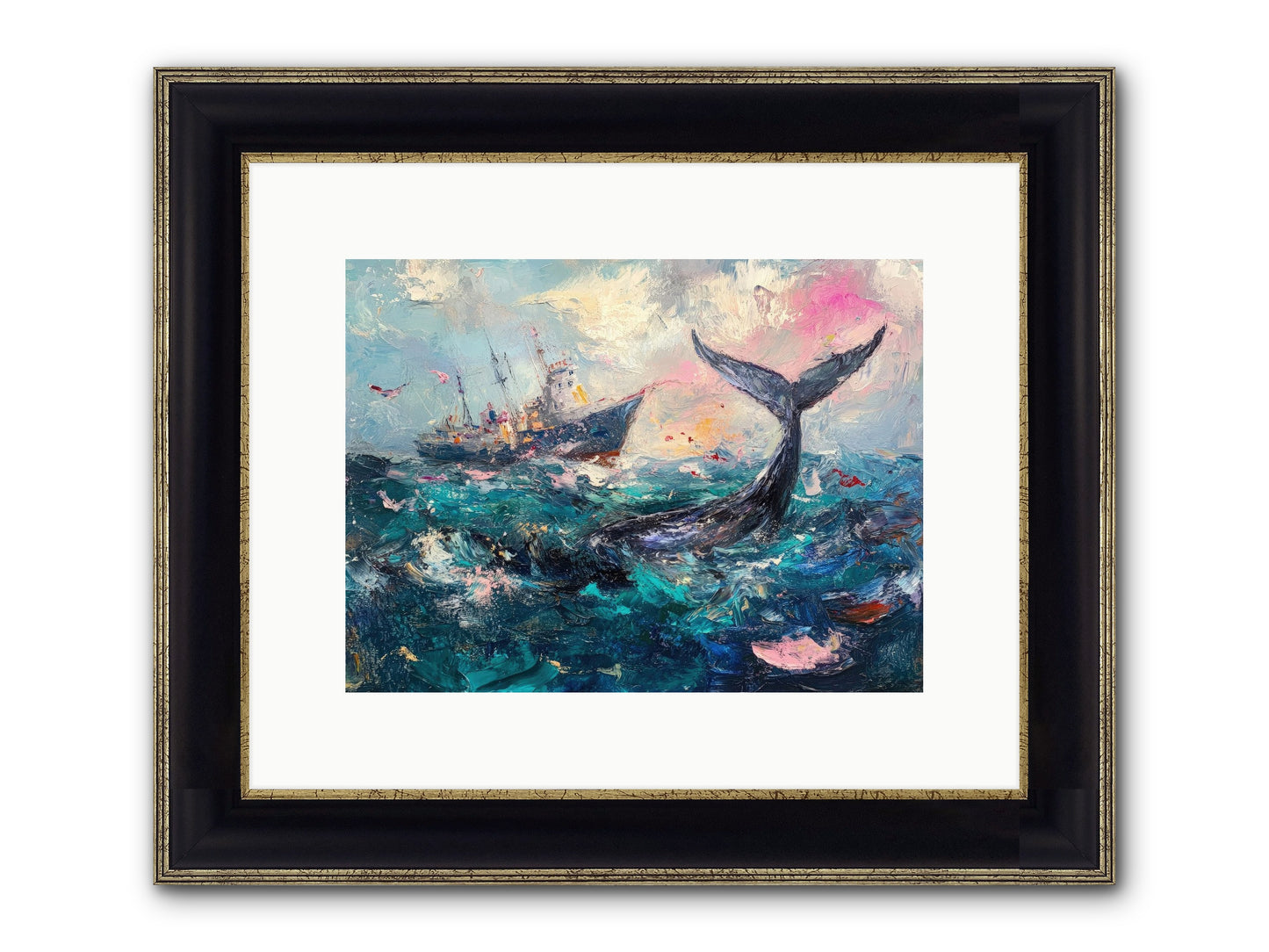 Atlantis Rising Framed Print - Black & Gold 12x9