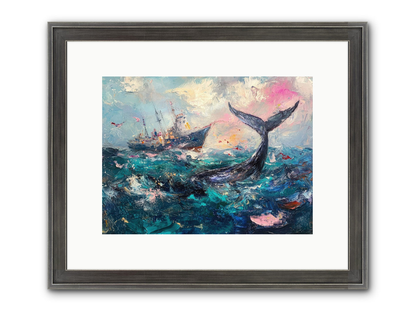 Atlantis Rising Framed Print - Slimwoods Black/Silver 12x9