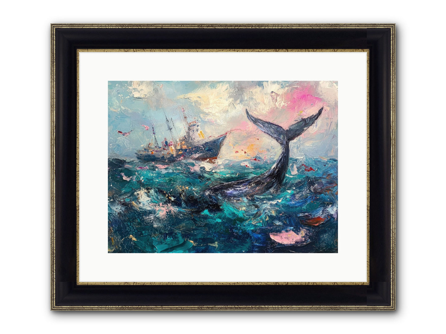 Atlantis Rising Framed Print - Black & Gold 16x12