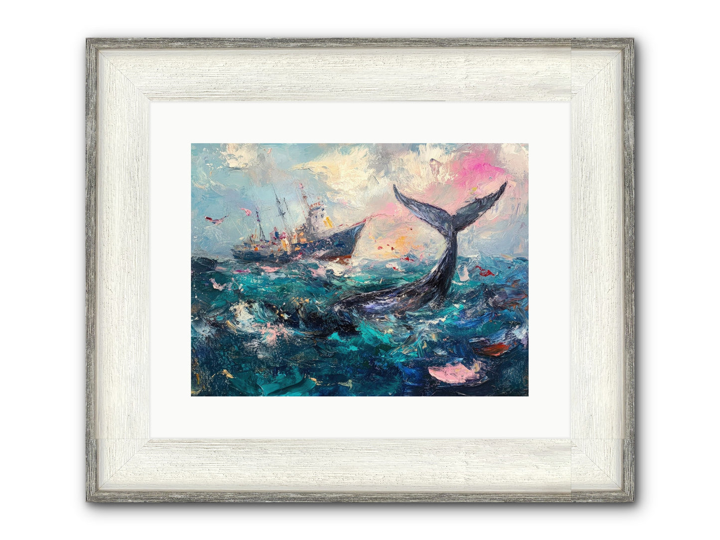 Atlantis Rising Framed Print - Driftwood White 16x12
