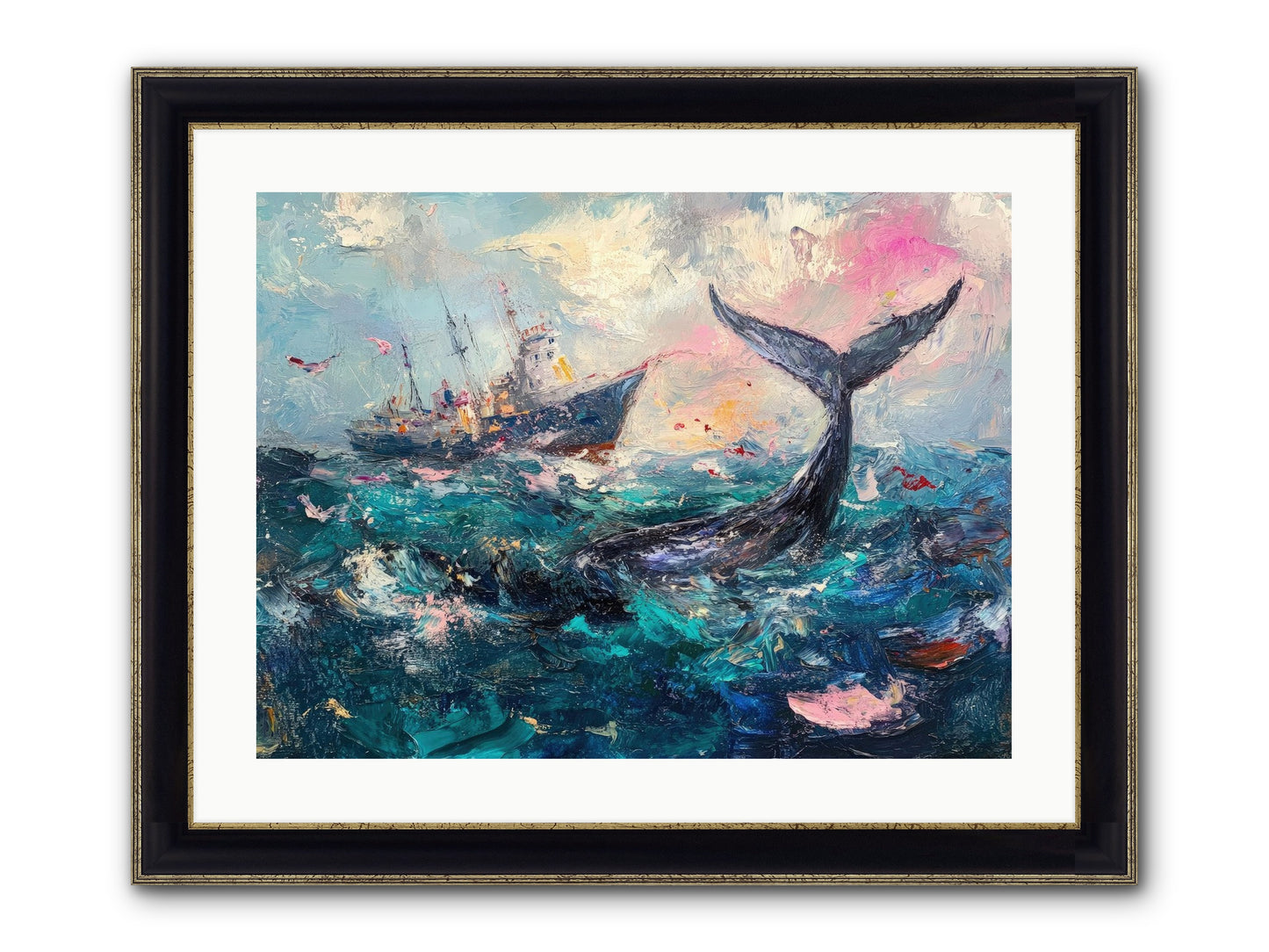 Atlantis Rising Framed Print - Black & Gold 24x18
