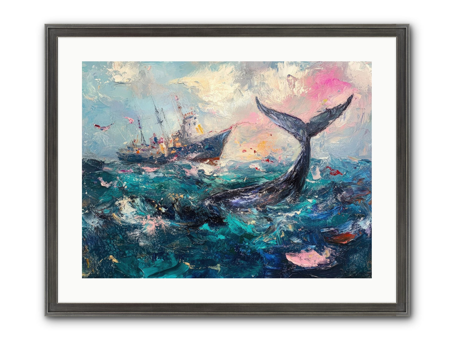 Atlantis Rising Framed Print - Slimwoods Black/Silver 24x18