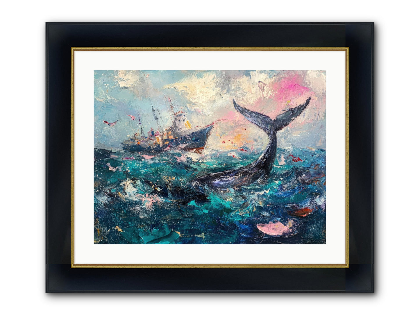 Atlantis Rising Framed Print - Wide Black w/Gold 24x18