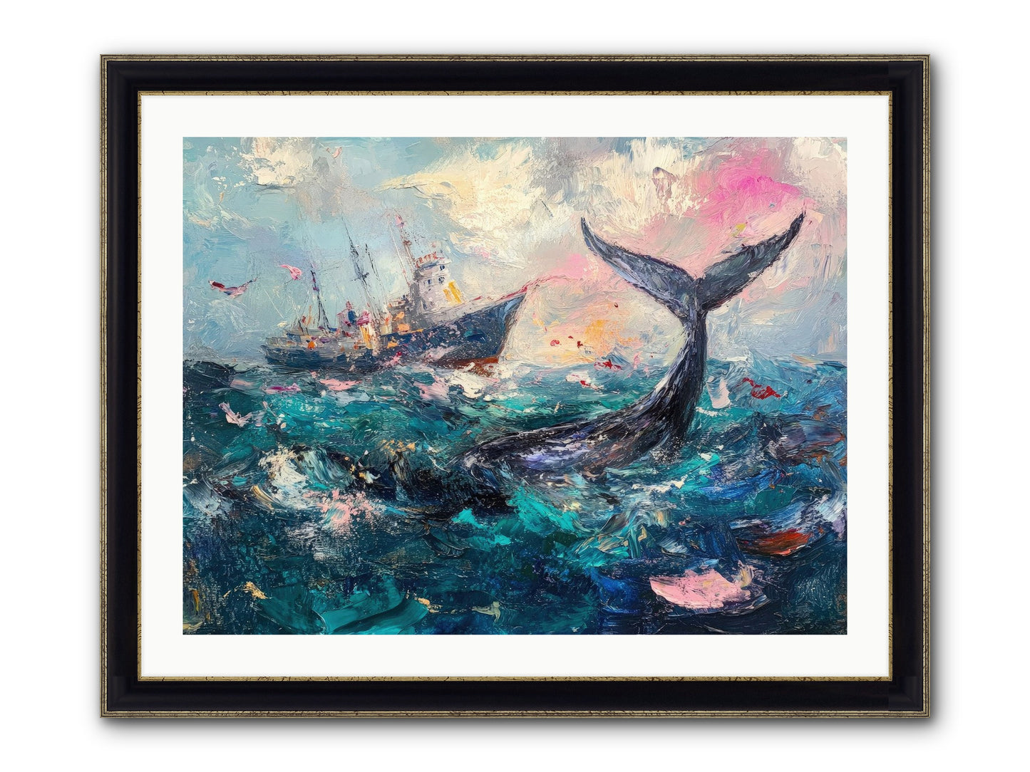 Atlantis Rising Framed Print - Black & Gold 32x24