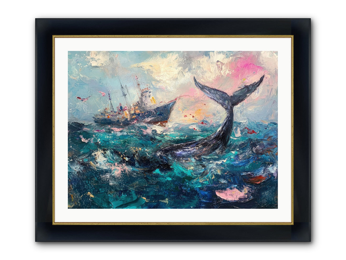 Atlantis Rising Framed Print - Wide Black w/Gold 32x24