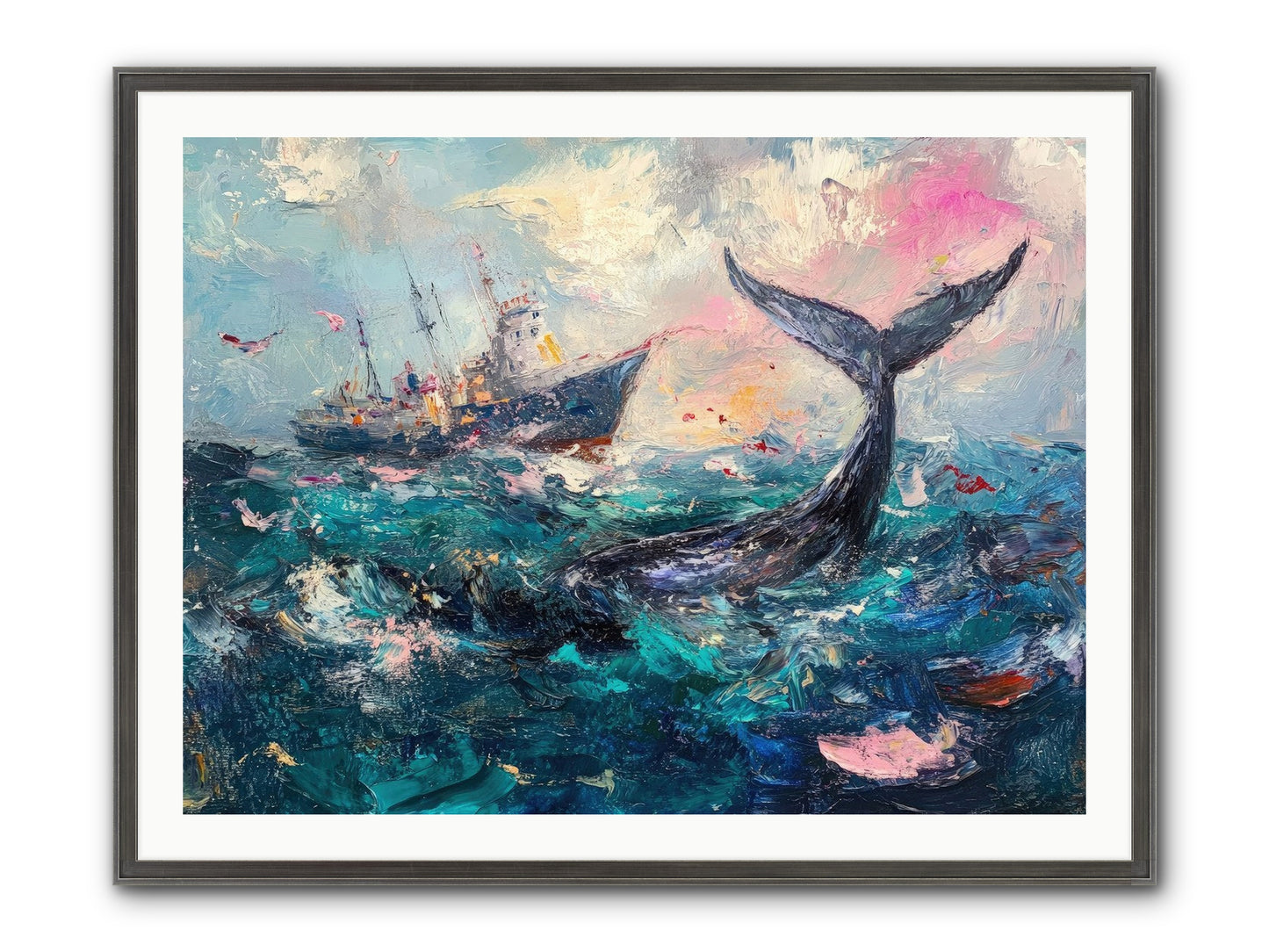 Atlantis Rising Framed Print - Slimwoods Black/Silver 40x30
