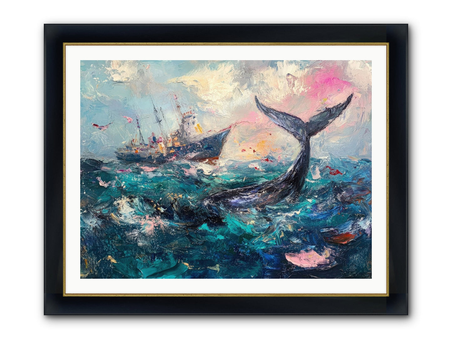 Atlantis Rising Framed Print - Wide Black w/Gold 40x30