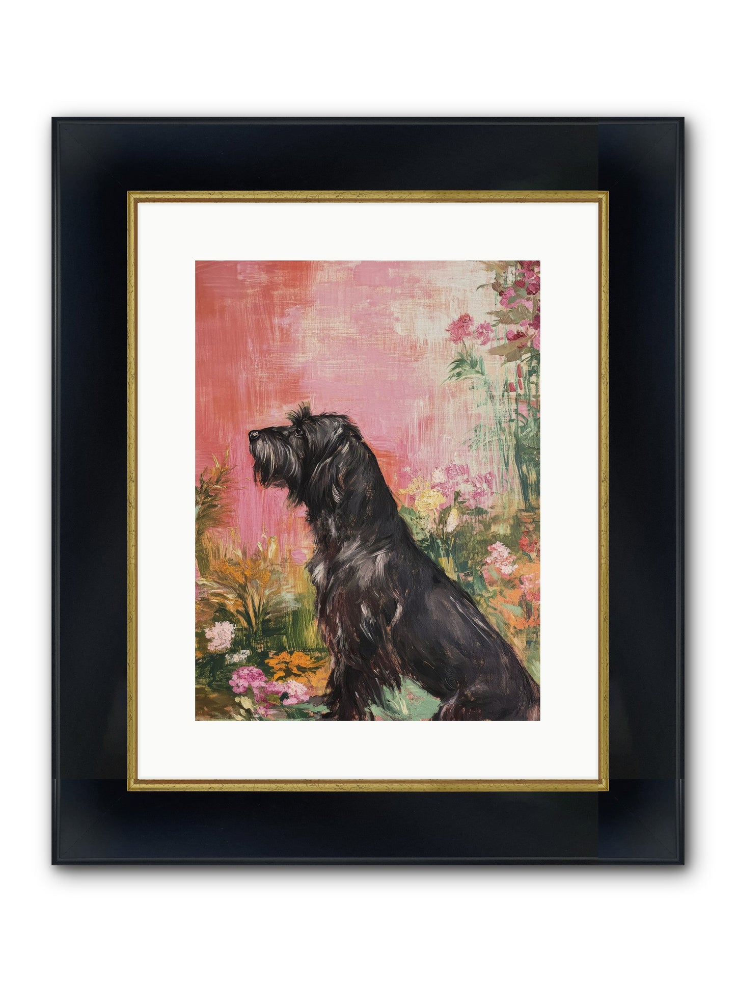 Atticus Framed Print - Wide Black w/Gold 12x16