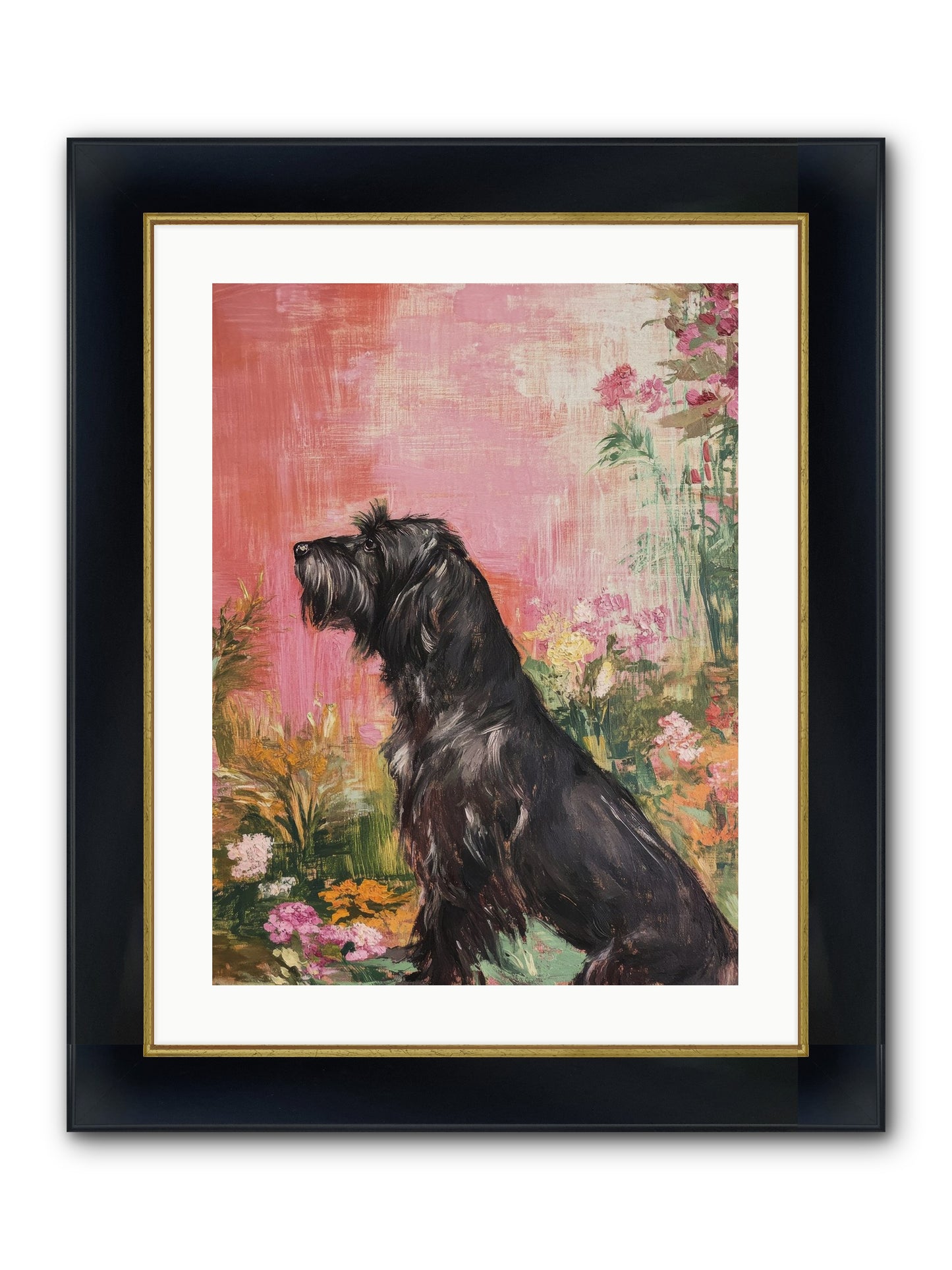 Atticus Framed Print - Wide Black w/Gold 18x24
