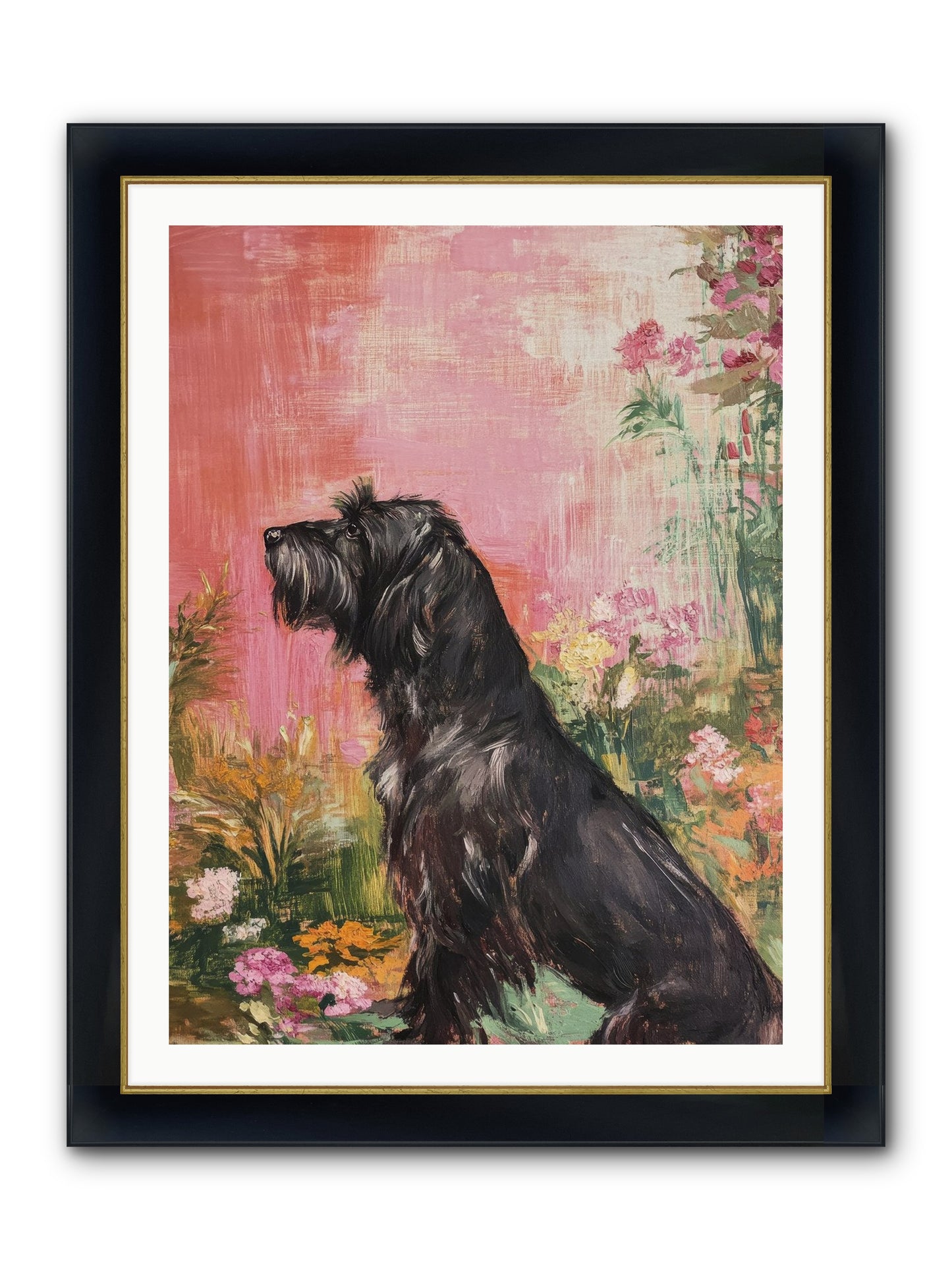 Atticus Framed Print - Wide Black w/Gold 30x40