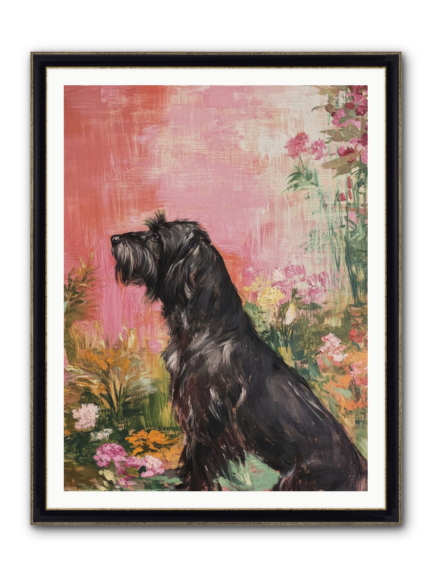 Atticus Framed Print - Black & Gold 36x48