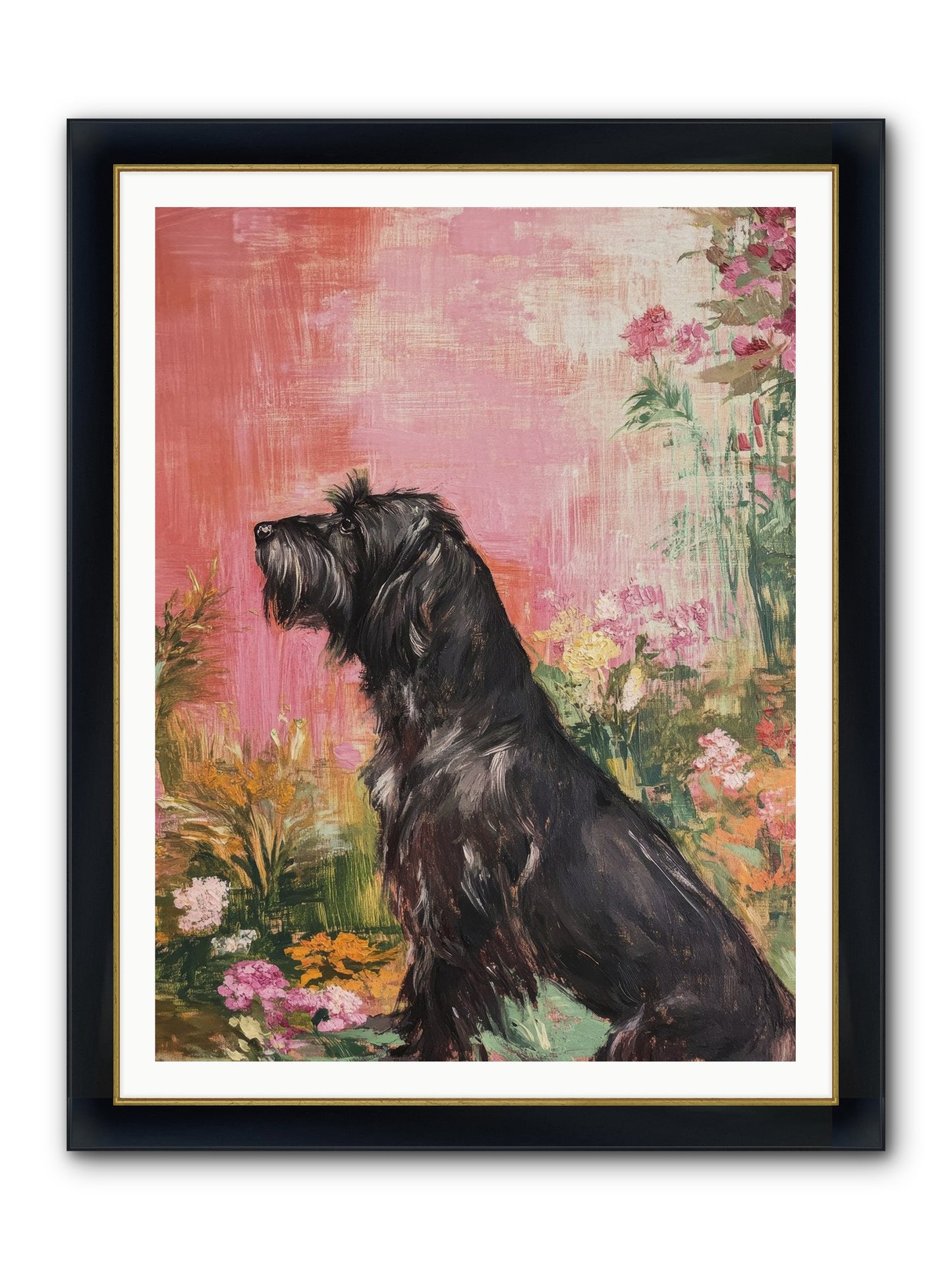 Atticus Framed Print - Wide Black w/Gold 36x48