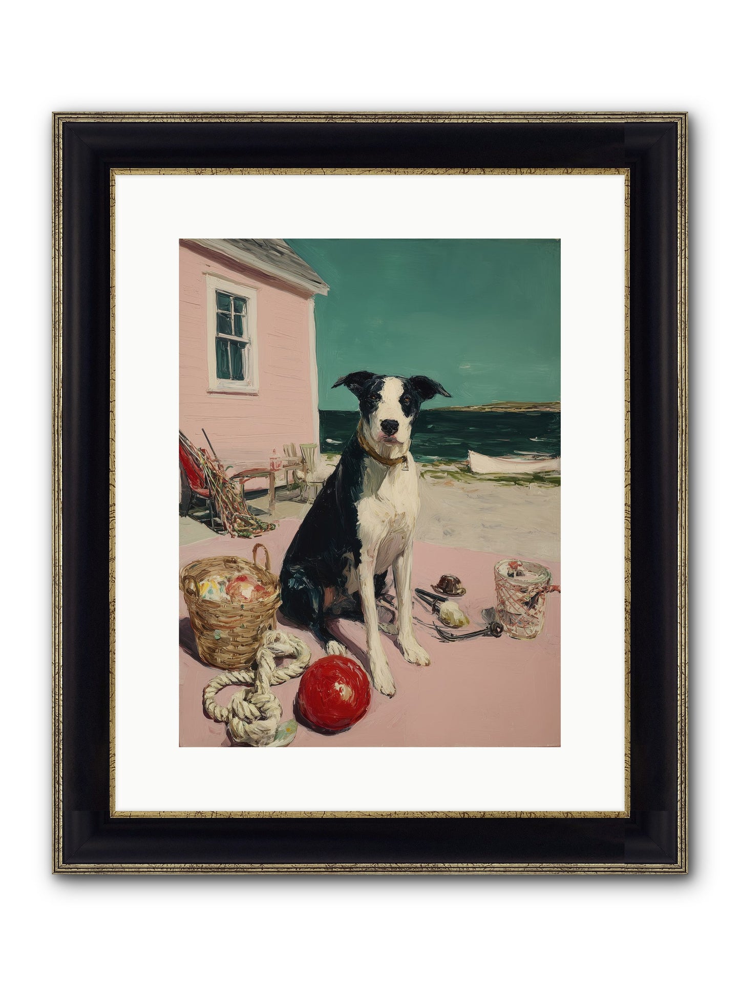 August Afternoon Framed Print - Black & Gold 12x16
