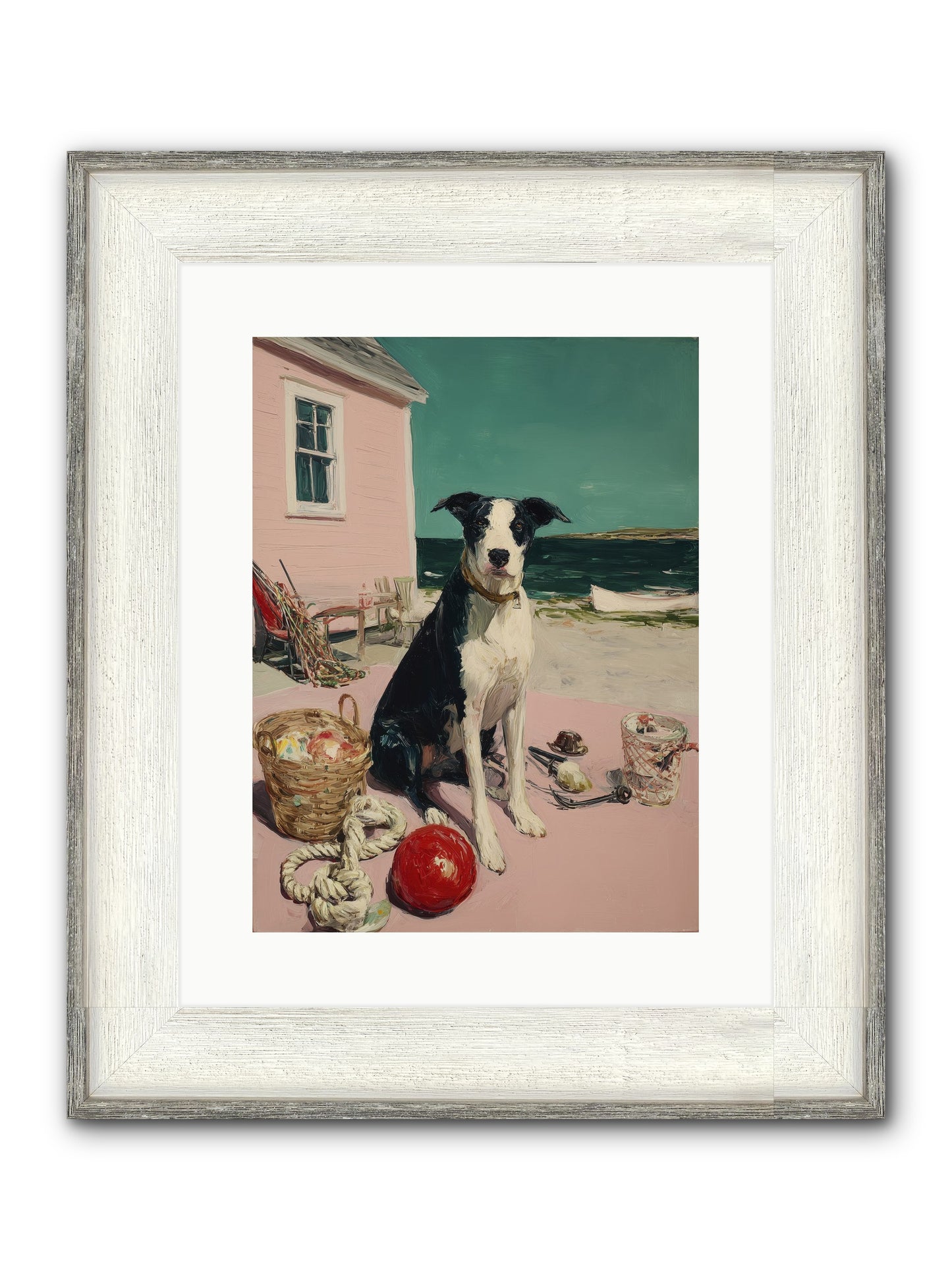 August Afternoon Framed Print - Driftwood White 12x16