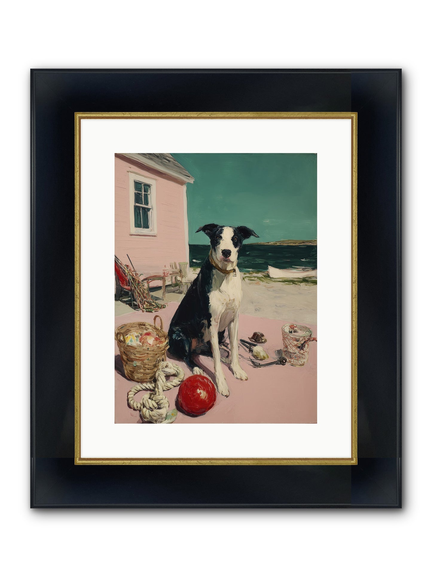 August Afternoon Framed Print - Wide Black w/Gold 12x16