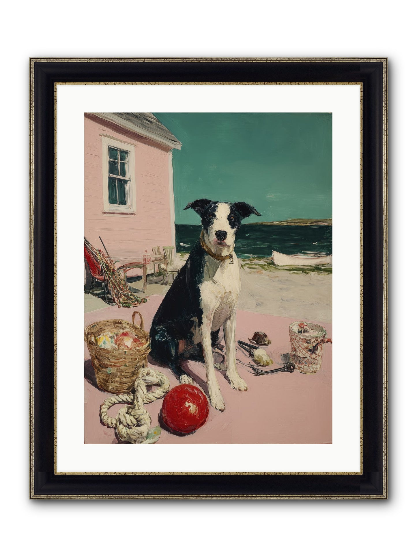 August Afternoon Framed Print - Black & Gold 18x24