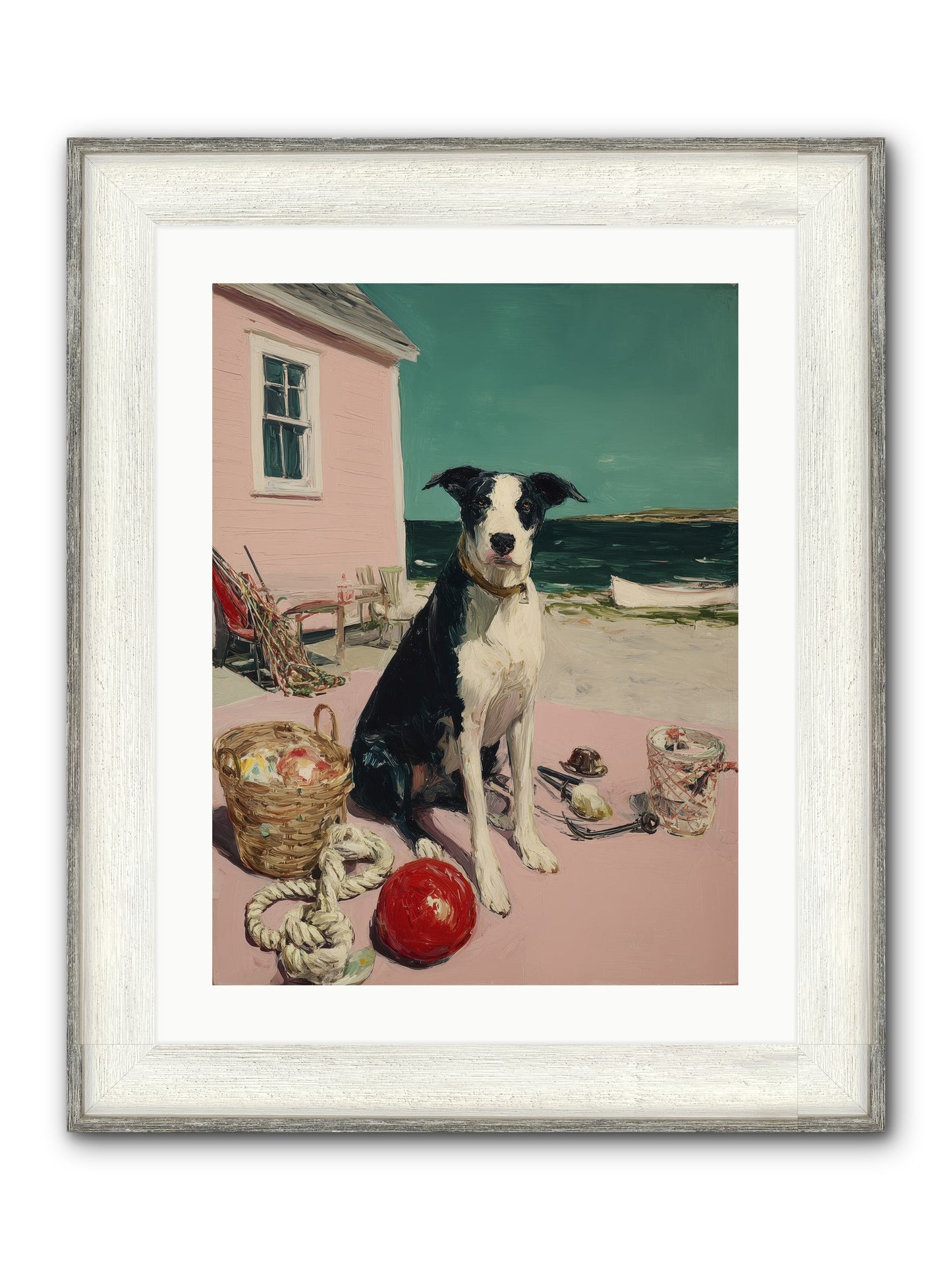 August Afternoon Framed Print - Driftwood White 18x24