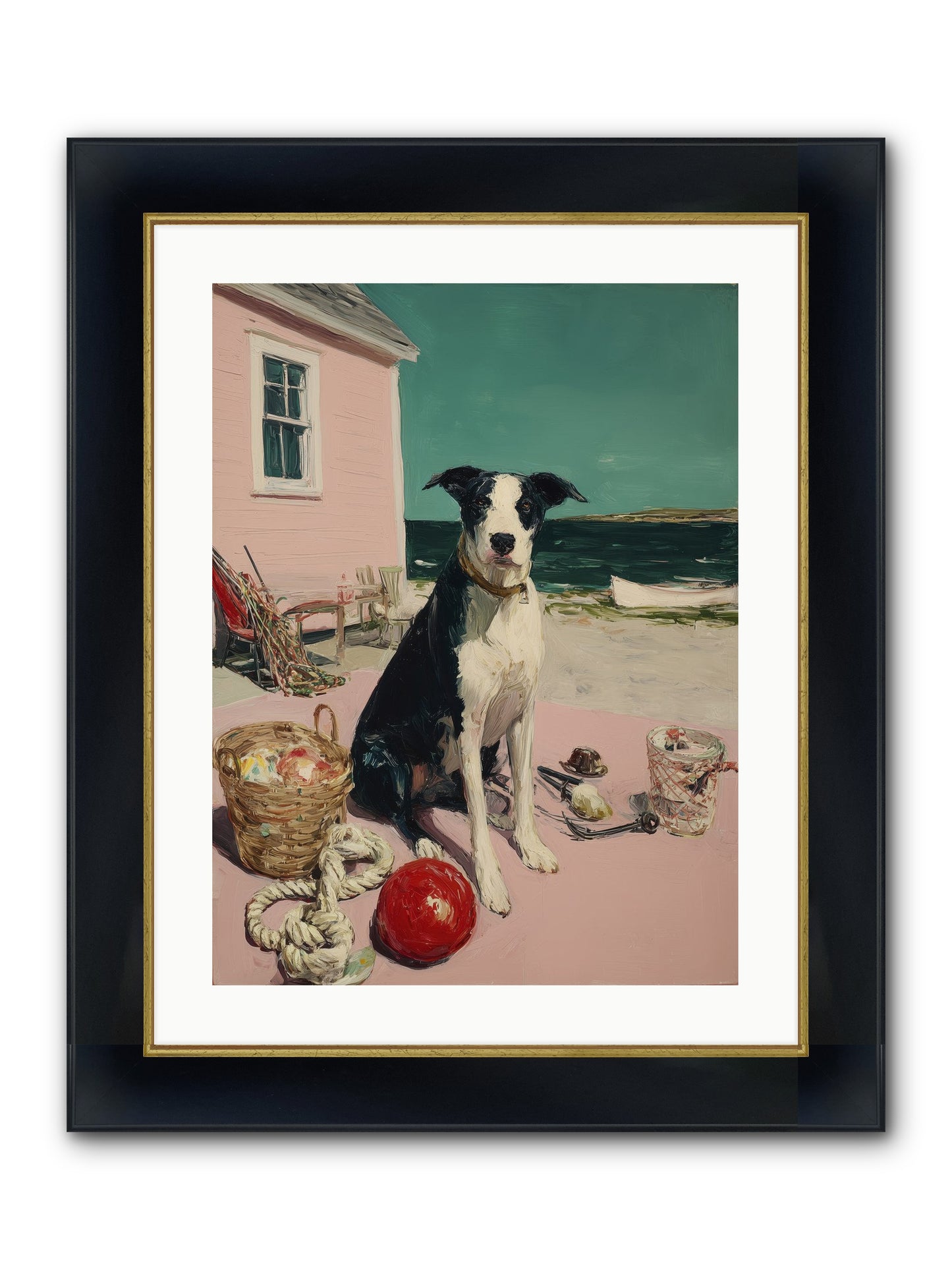 August Afternoon Framed Print - Wide Black w/Gold 18x24