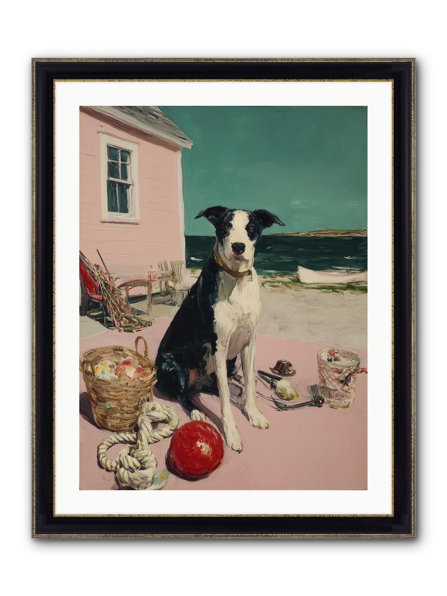 August Afternoon Framed Print - Black & Gold 24x32