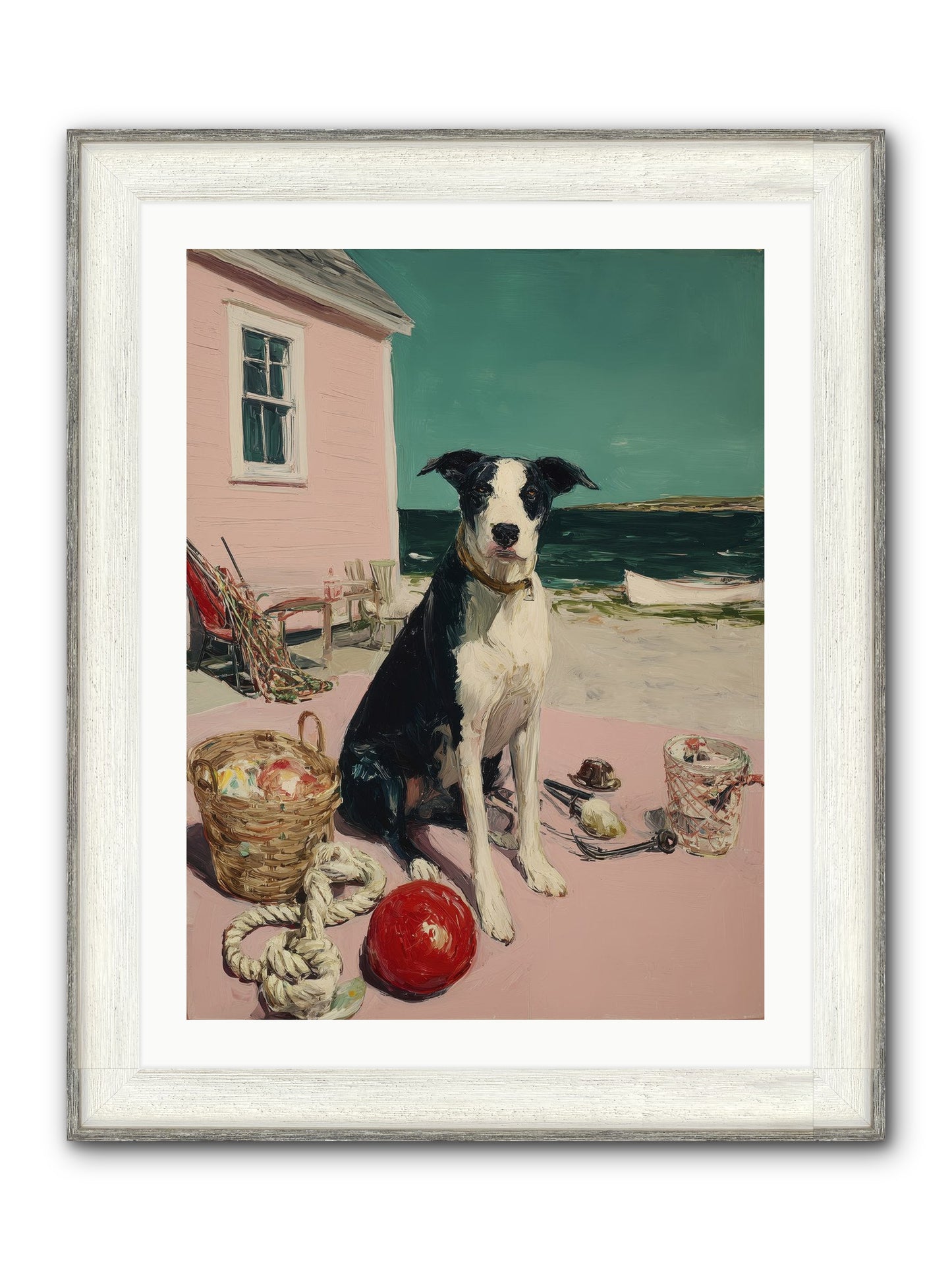 August Afternoon Framed Print - Driftwood White 24x32