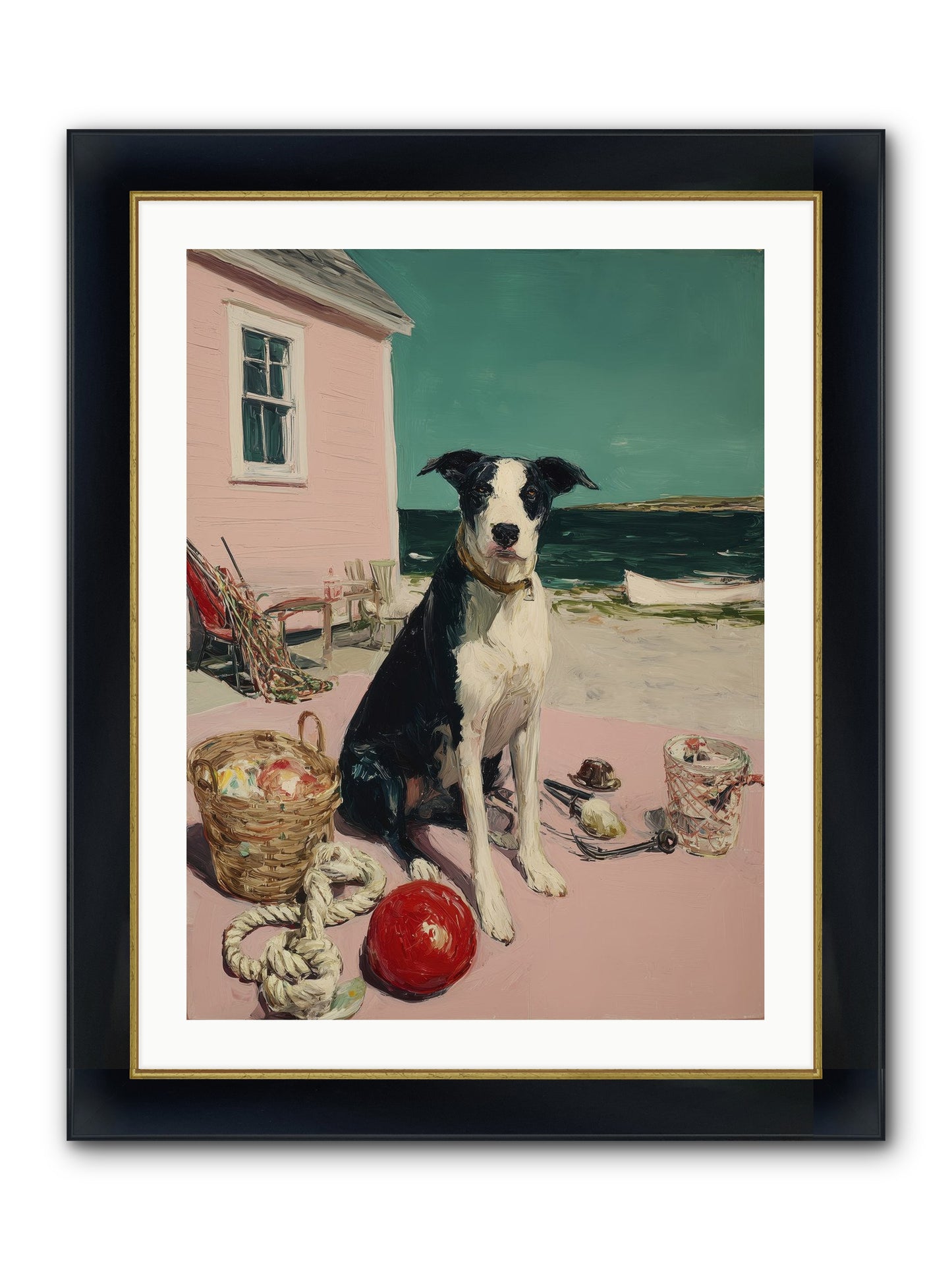 August Afternoon Framed Print - Wide Black w/Gold 24x32