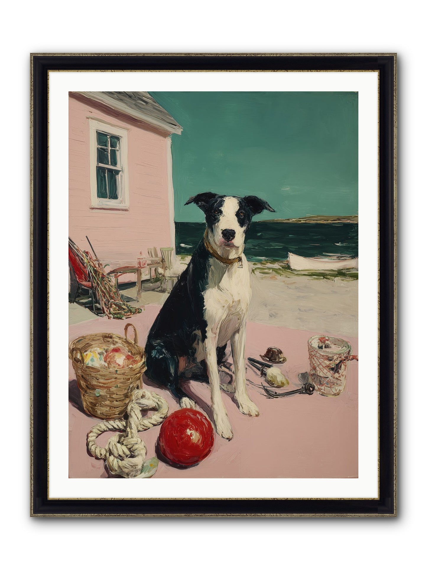 August Afternoon Framed Print - Black & Gold 30x40