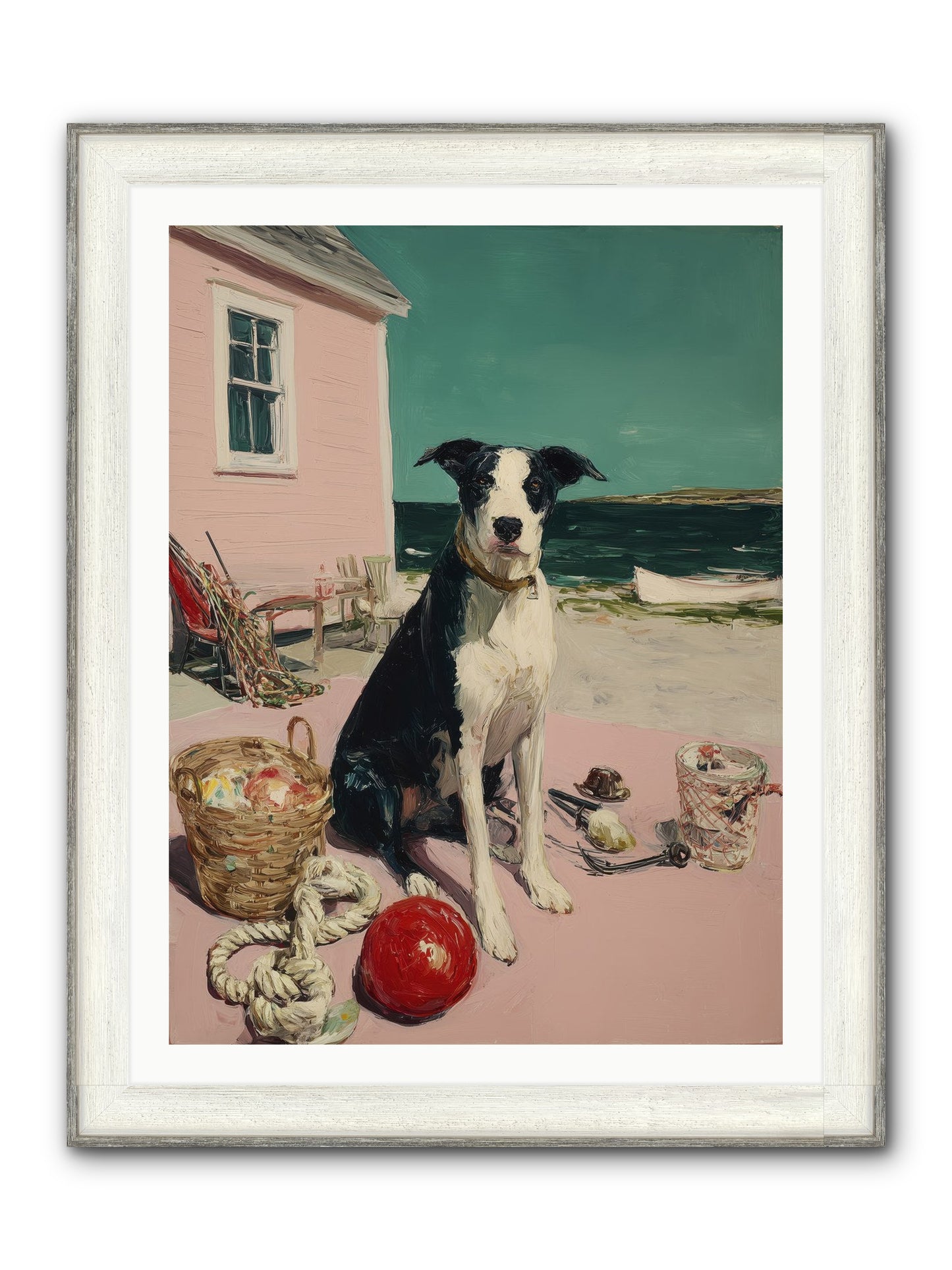 August Afternoon Framed Print - Driftwood White 30x40