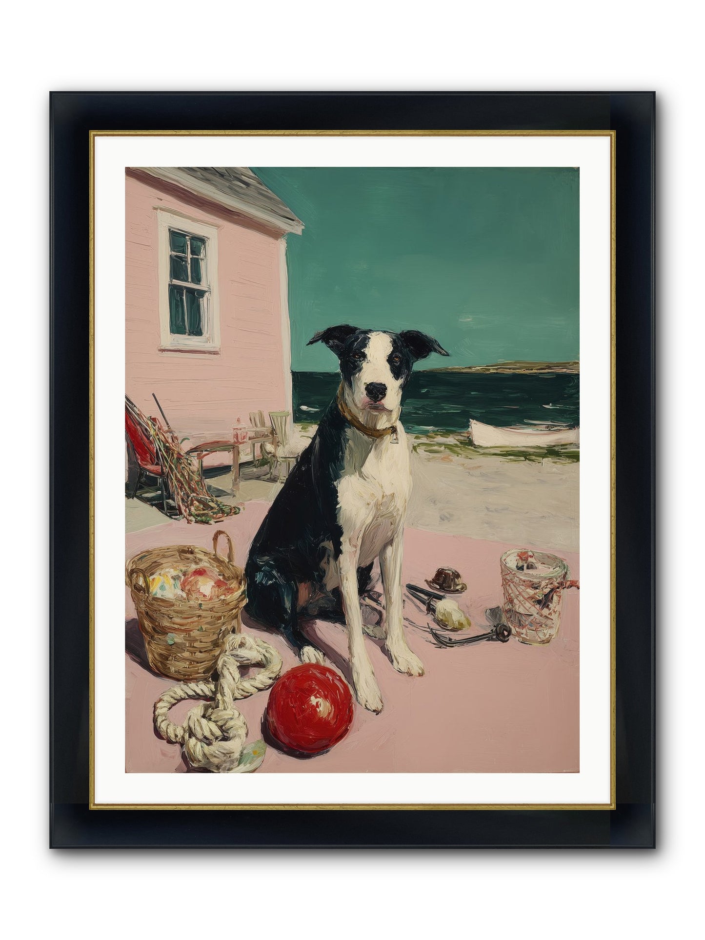 August Afternoon Framed Print - Wide Black w/Gold 30x40