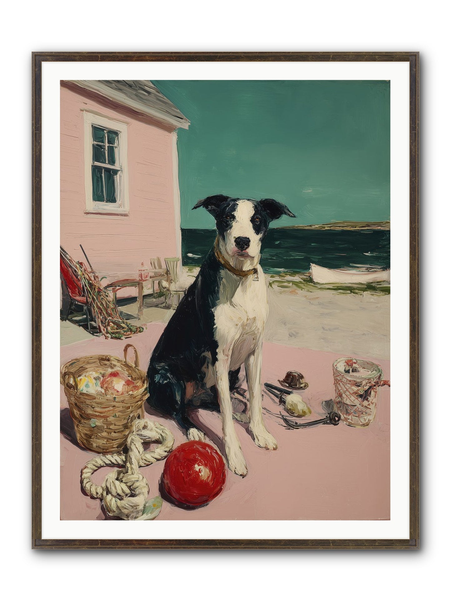 August Afternoon Framed Print - Slimwoods Black/Gold 36x48