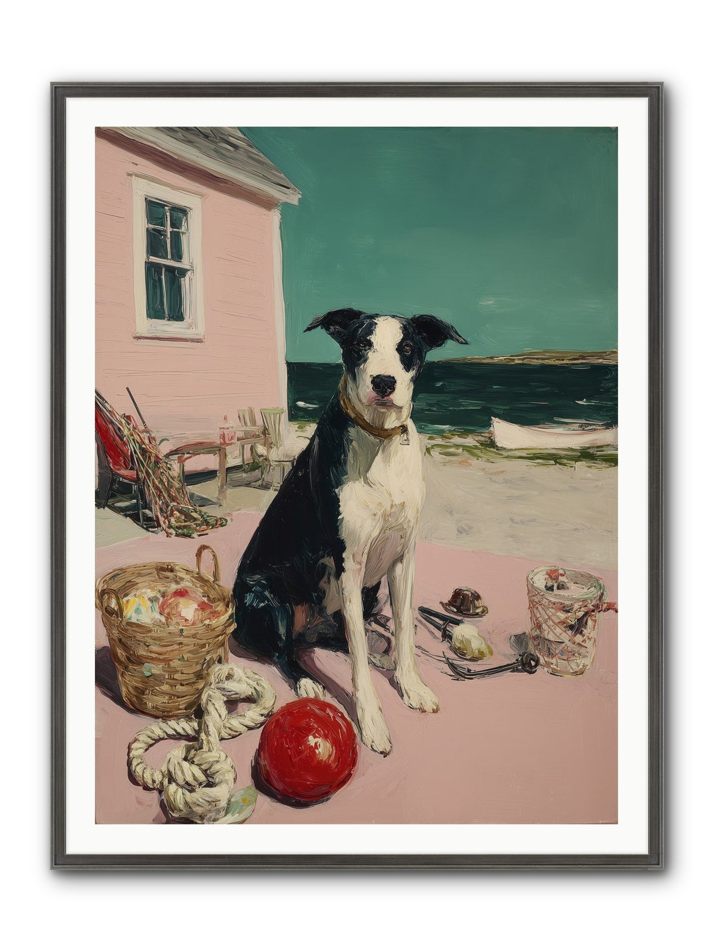 August Afternoon Framed Print - Slimwoods Black/Silver 36x48