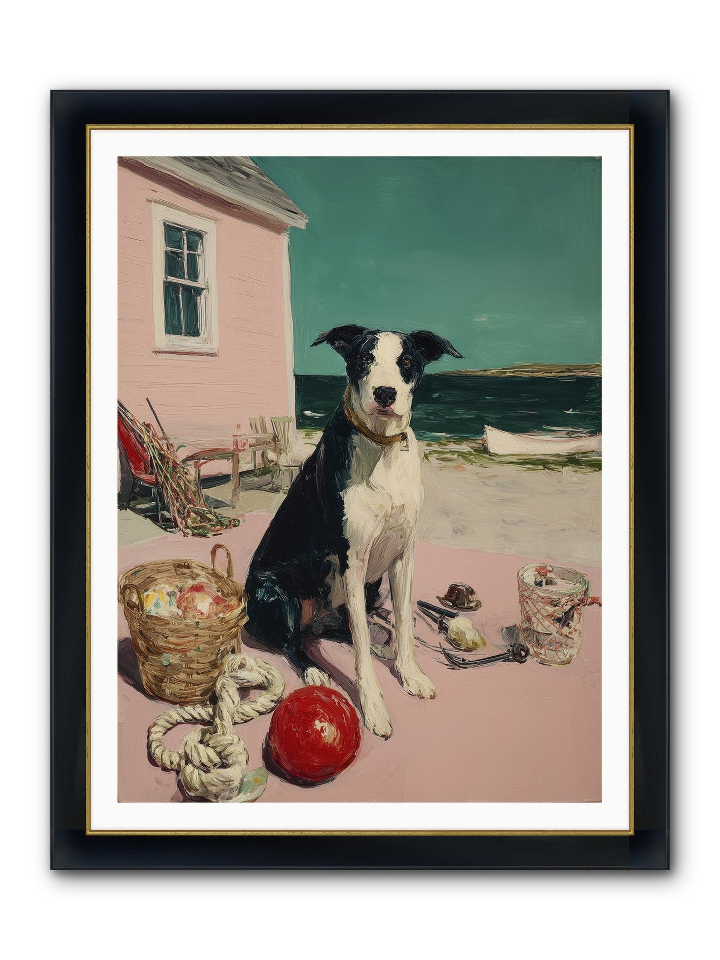 August Afternoon Framed Print - Wide Black w/Gold 36x48