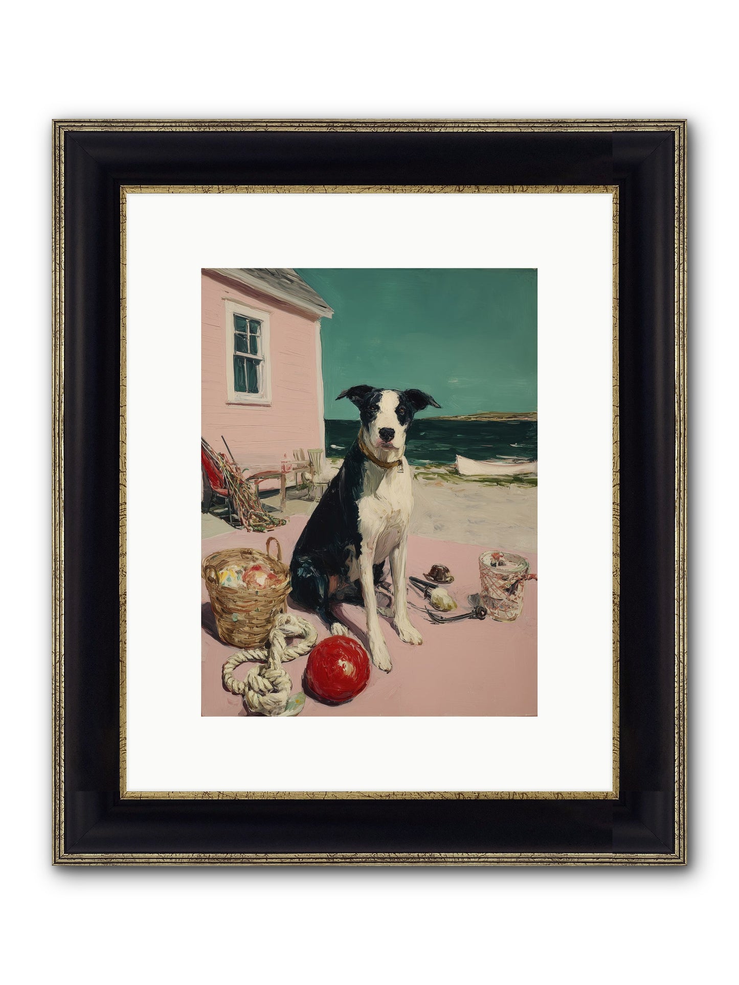 August Afternoon Framed Print - Black & Gold 9x12