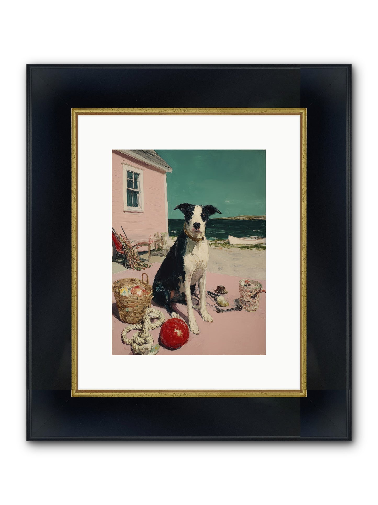August Afternoon Framed Print - Wide Black w/Gold 9x12