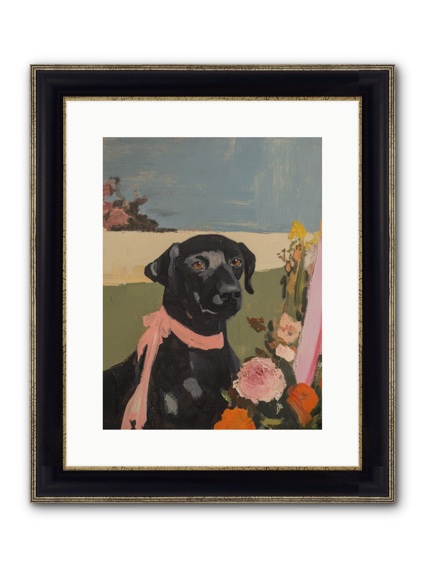 Aunt Bee Framed Print - Black & Gold 12x16