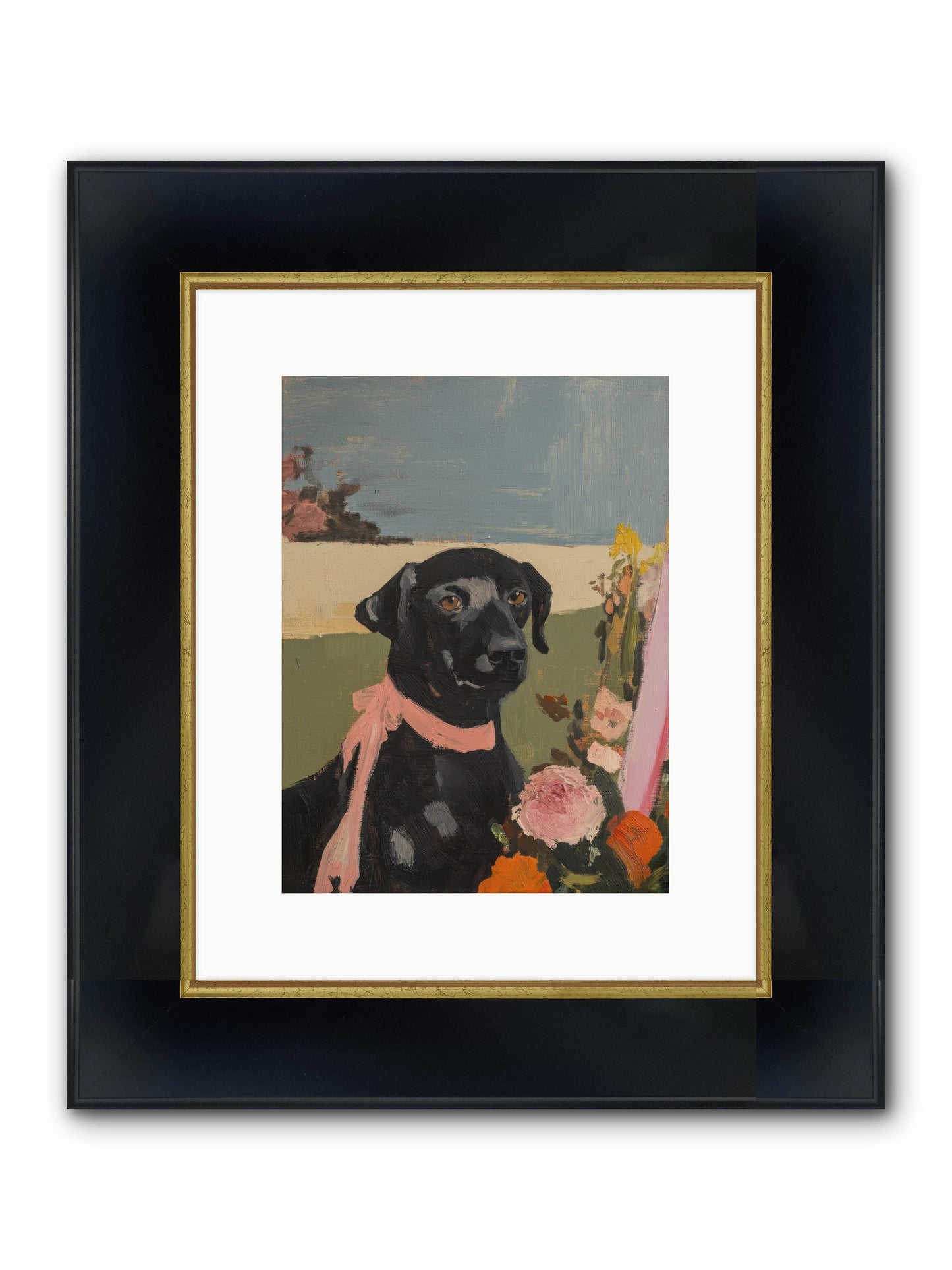 Aunt Bee Framed Print - Wide Black w/Gold 9x12