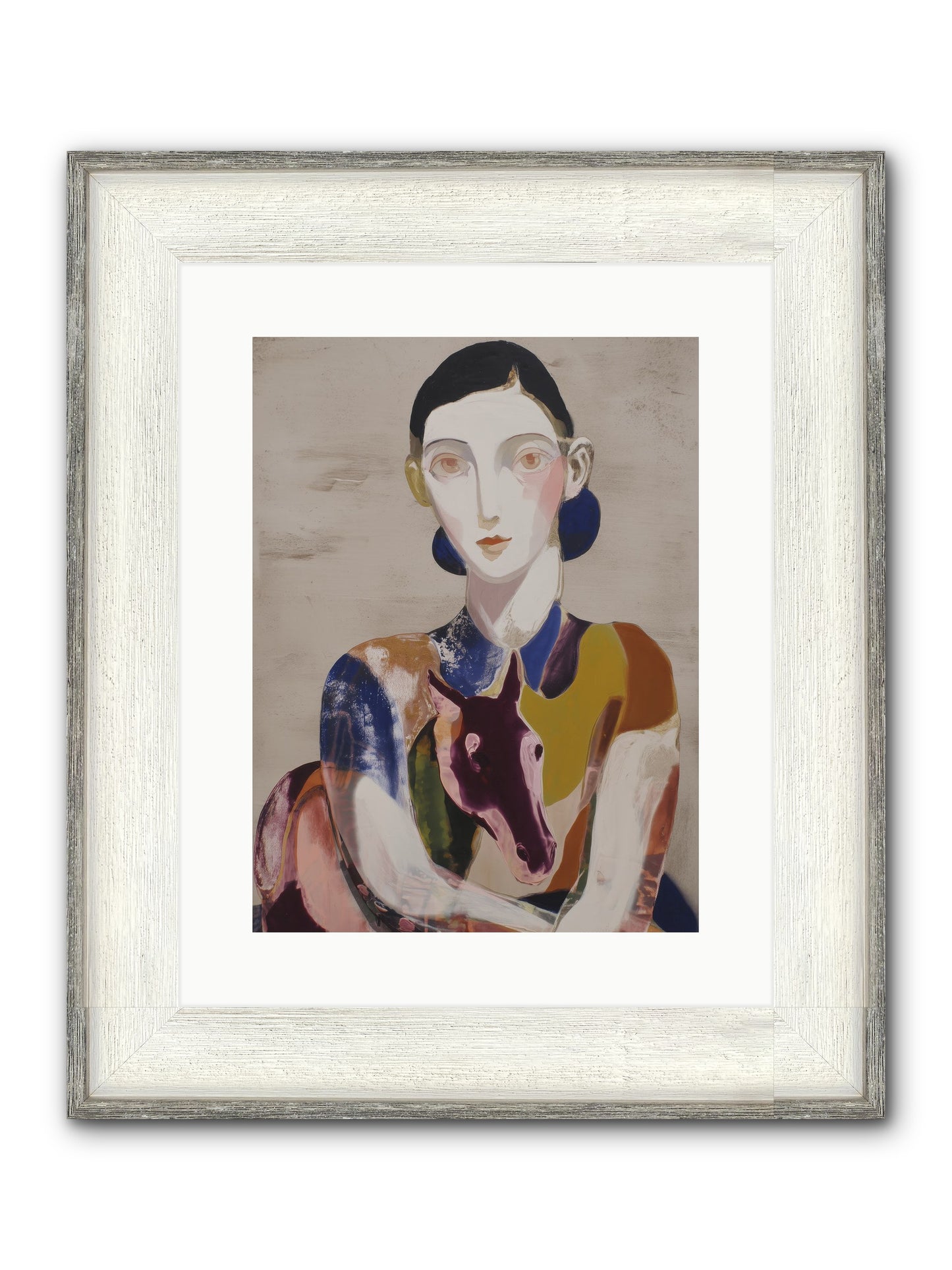 Aurelia’s Gaze Framed Print - Driftwood White 12x16