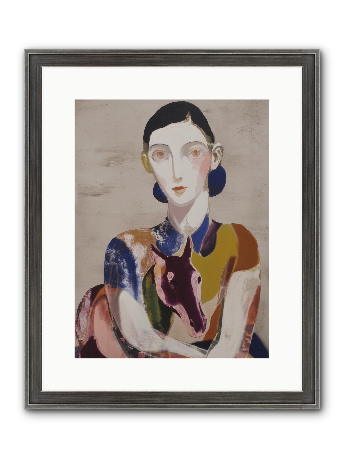Aurelia’s Gaze Framed Print - Slimwoods Black/Silver 12x16