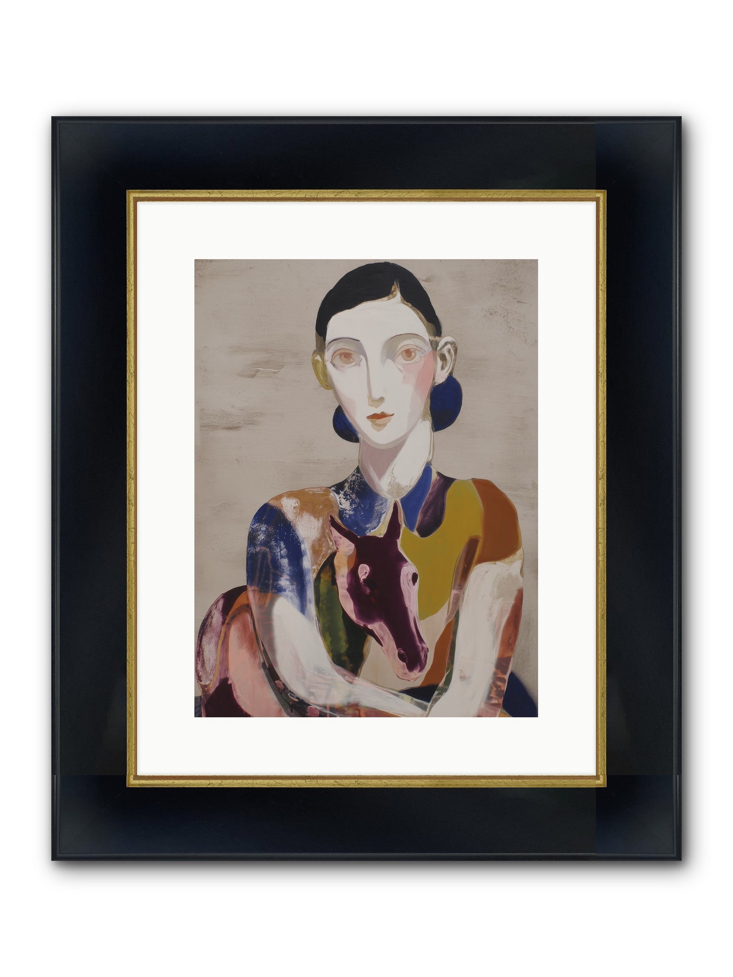 Aurelia’s Gaze Framed Print - Wide Black w/Gold 12x16