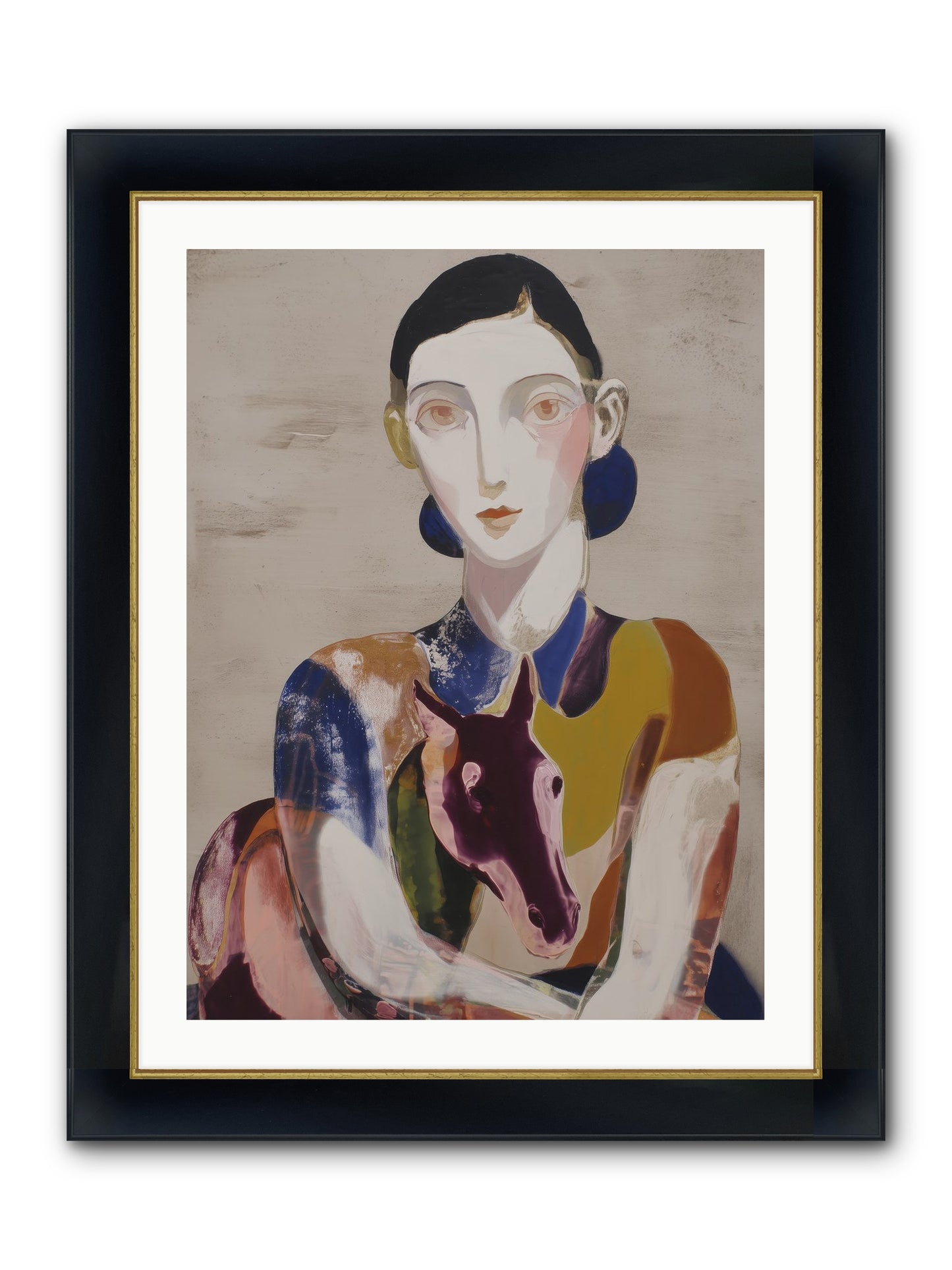 Aurelia’s Gaze Framed Print - Wide Black w/Gold 24x32