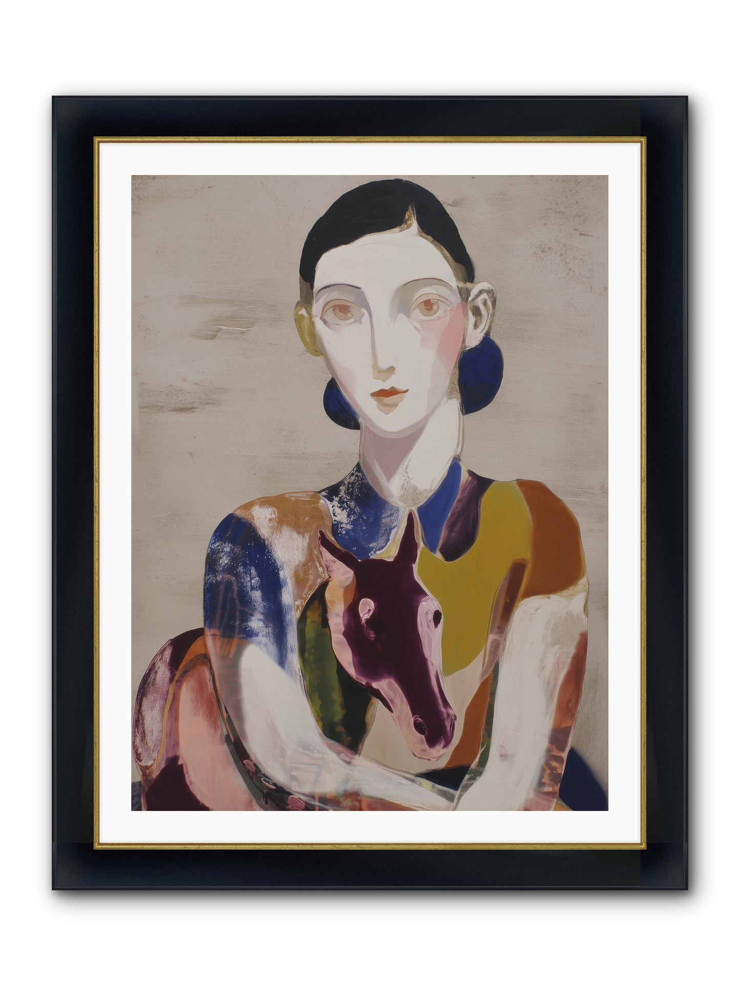 Aurelia’s Gaze Framed Print - Wide Black w/Gold 30x40