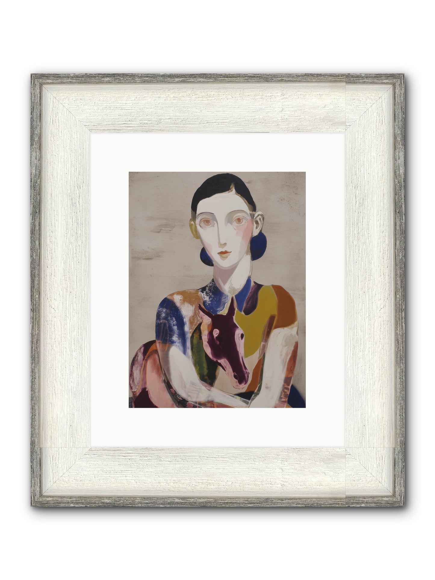 Aurelia’s Gaze Framed Print - Driftwood White 9x12