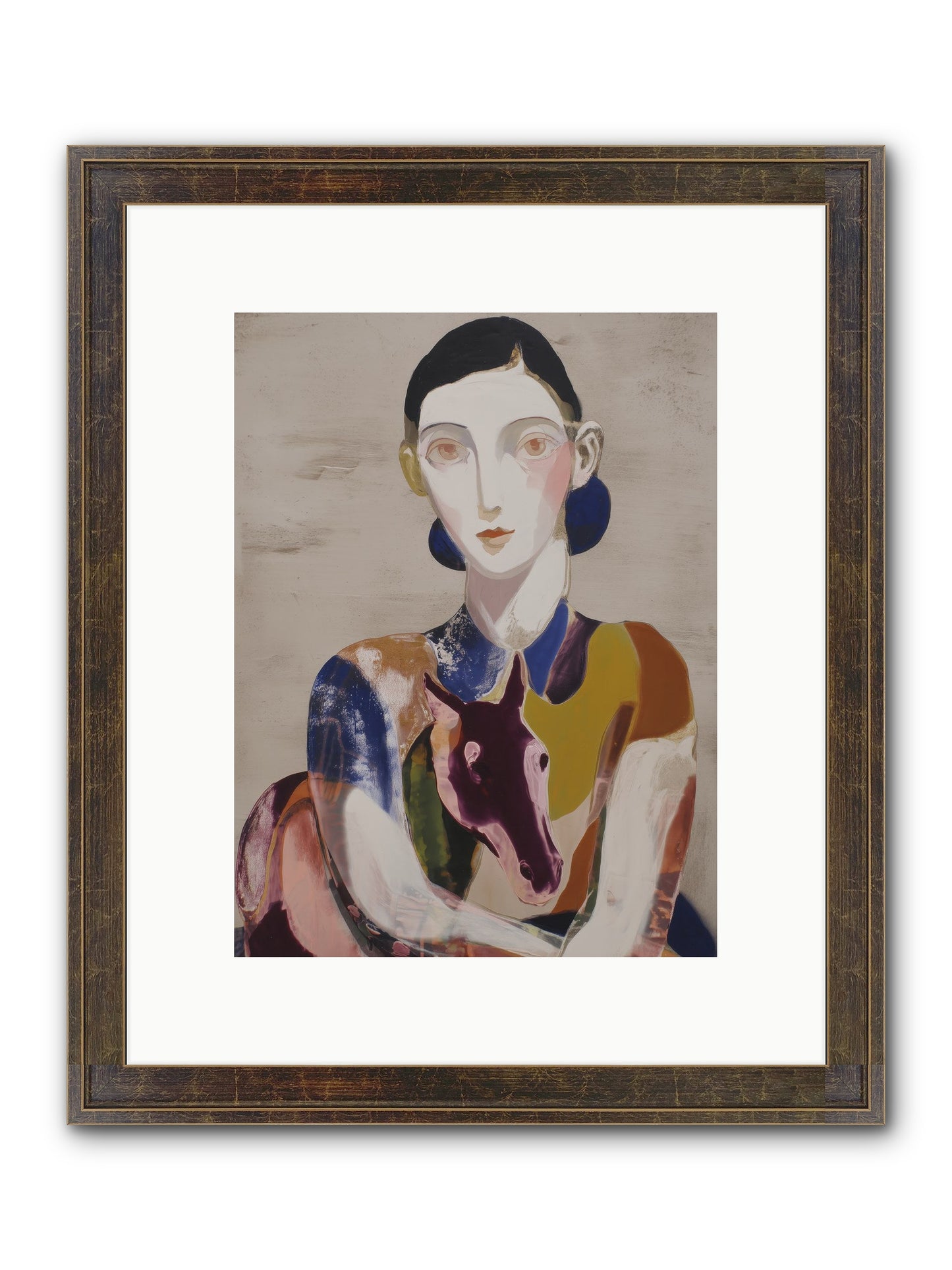 Aurelia’s Gaze Framed Print - Slimwoods Black/Gold 9x12