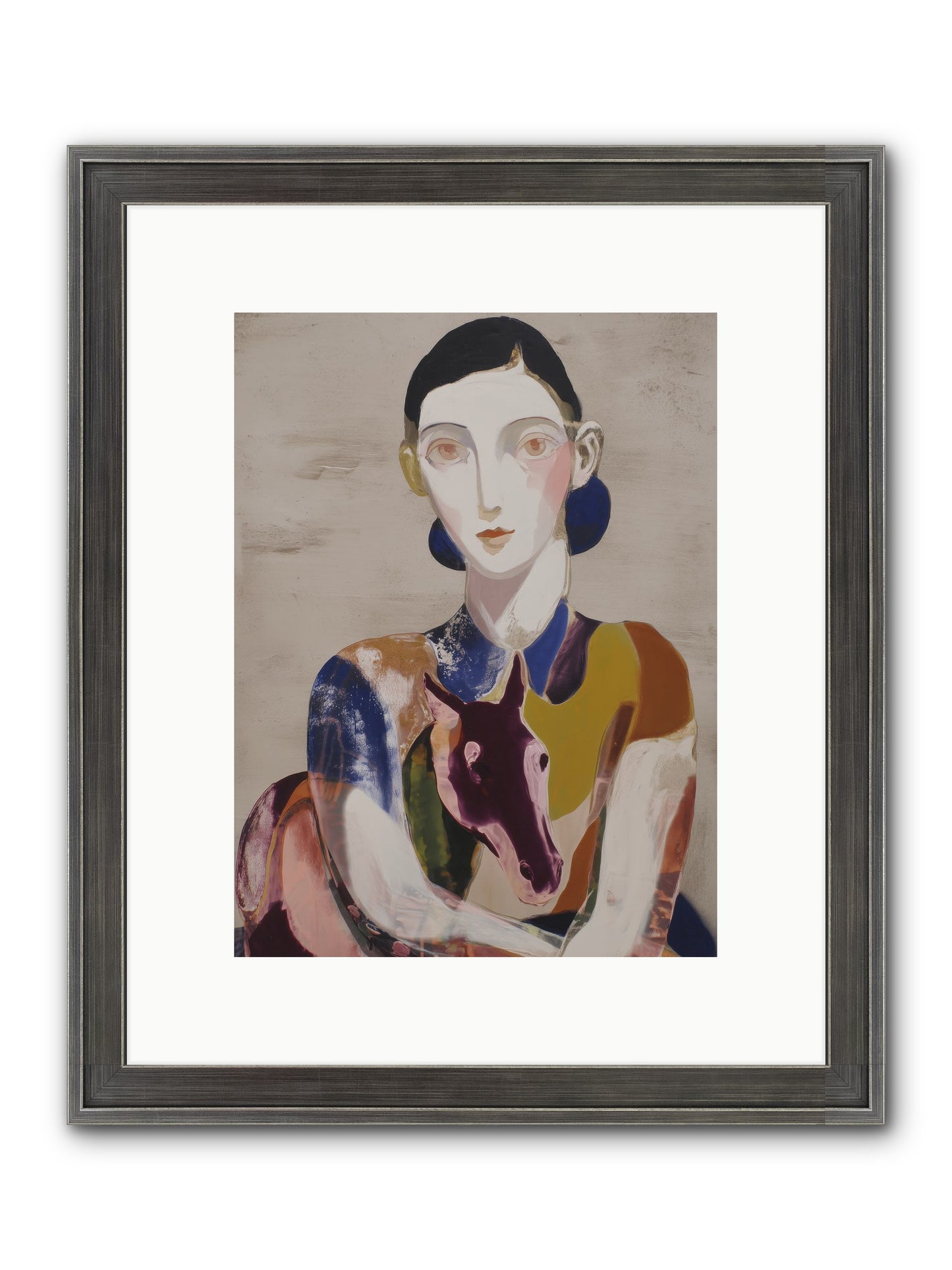 Aurelia’s Gaze Framed Print - Slimwoods Black/Silver 9x12