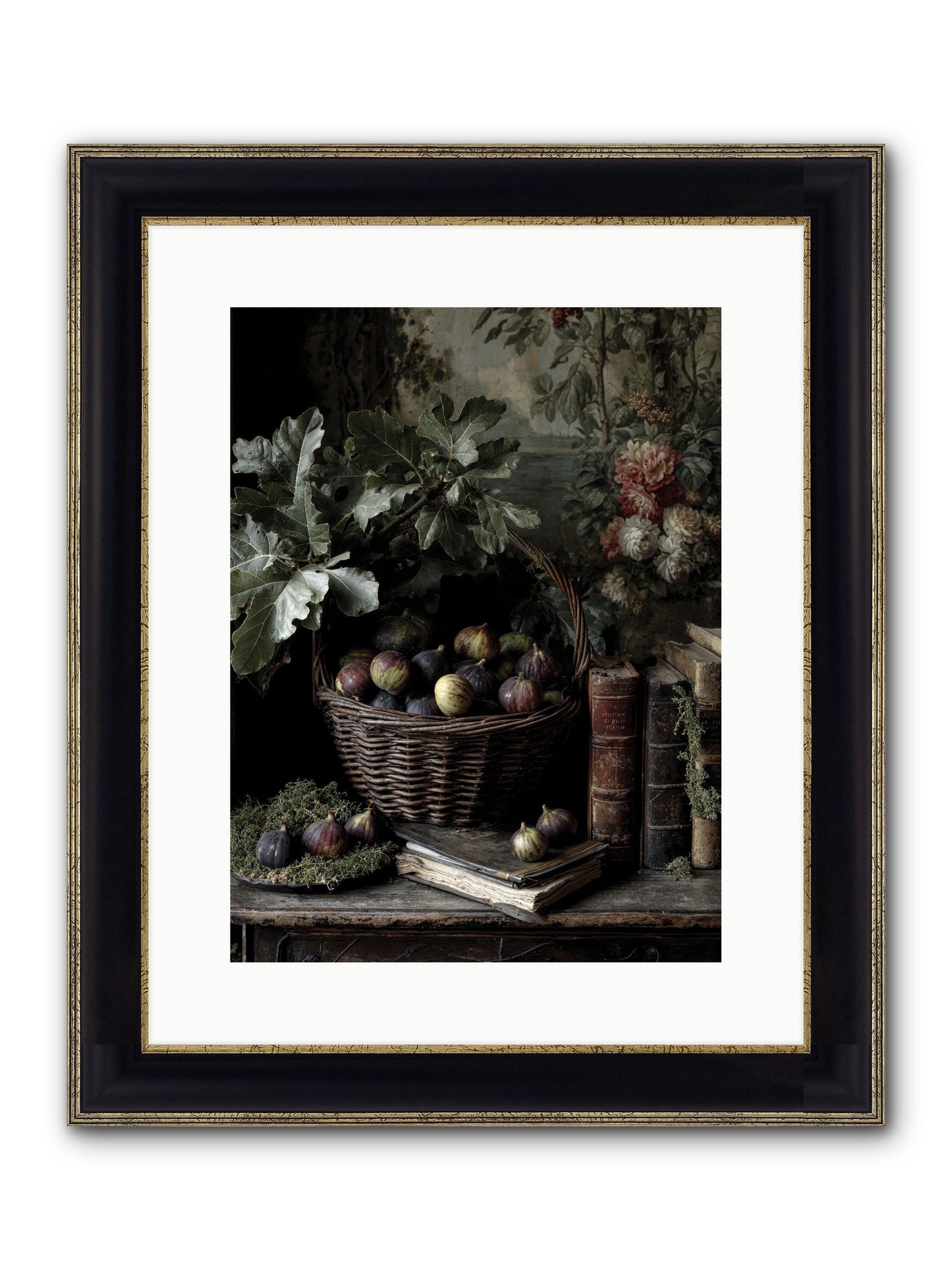 Aurelius Framed Print - Black & Gold 12x16