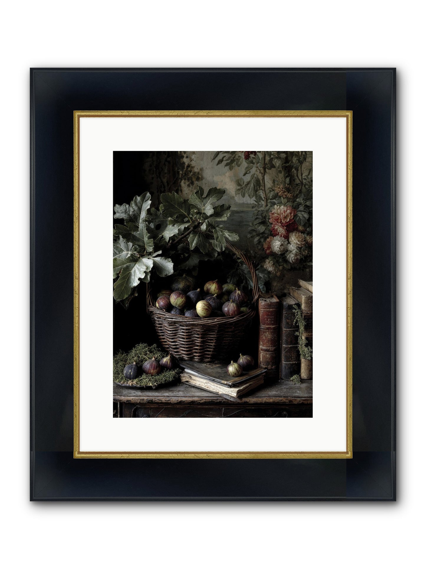 Aurelius Framed Print - Wide Black w/Gold 12x16