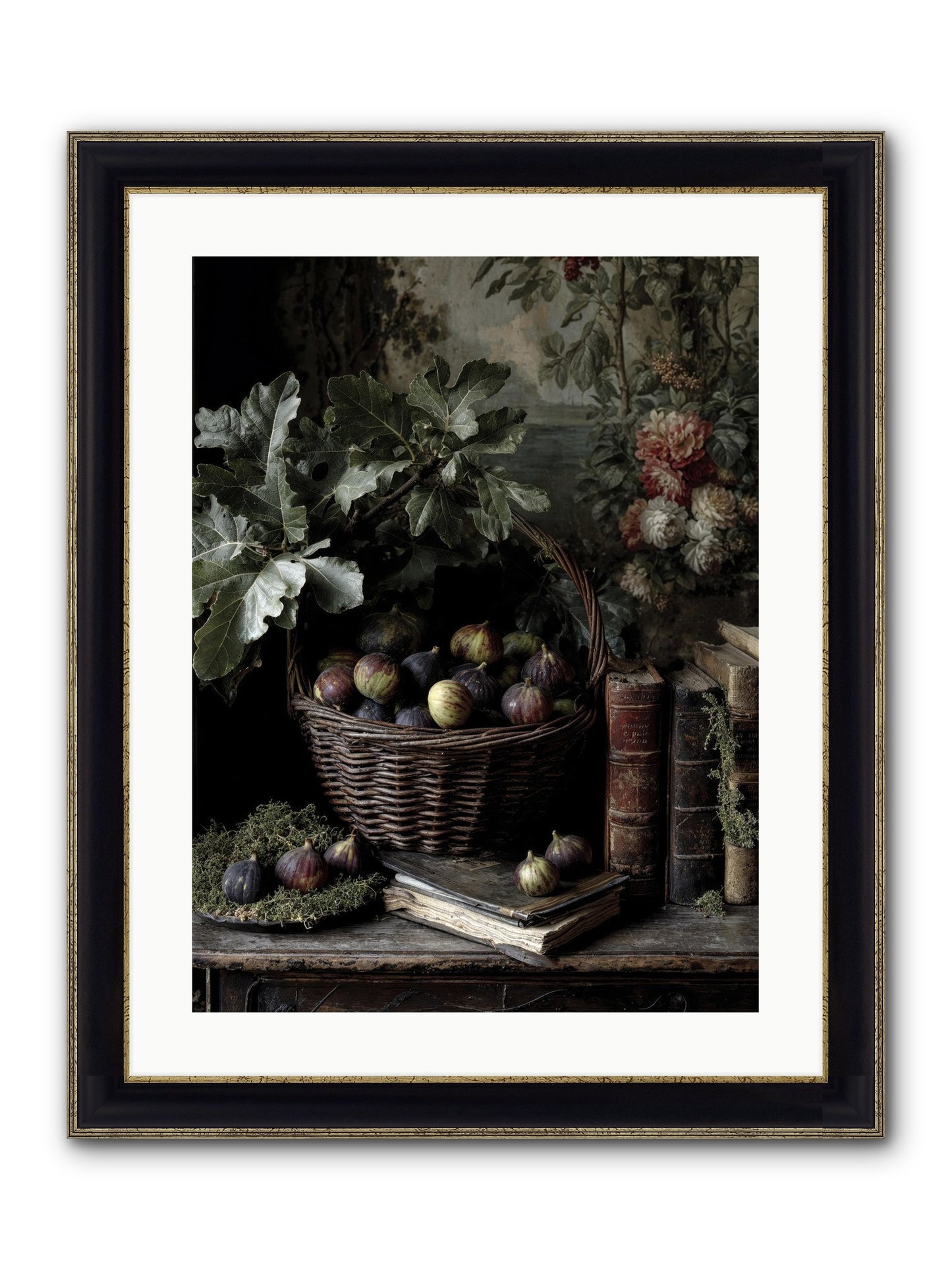 Aurelius Framed Print - Black & Gold 18x24