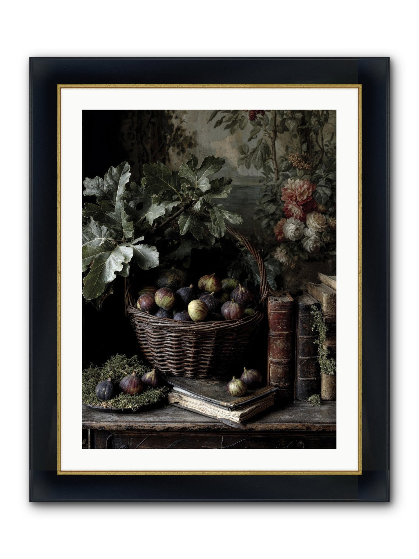 Aurelius Framed Print - Wide Black w/Gold 24x32